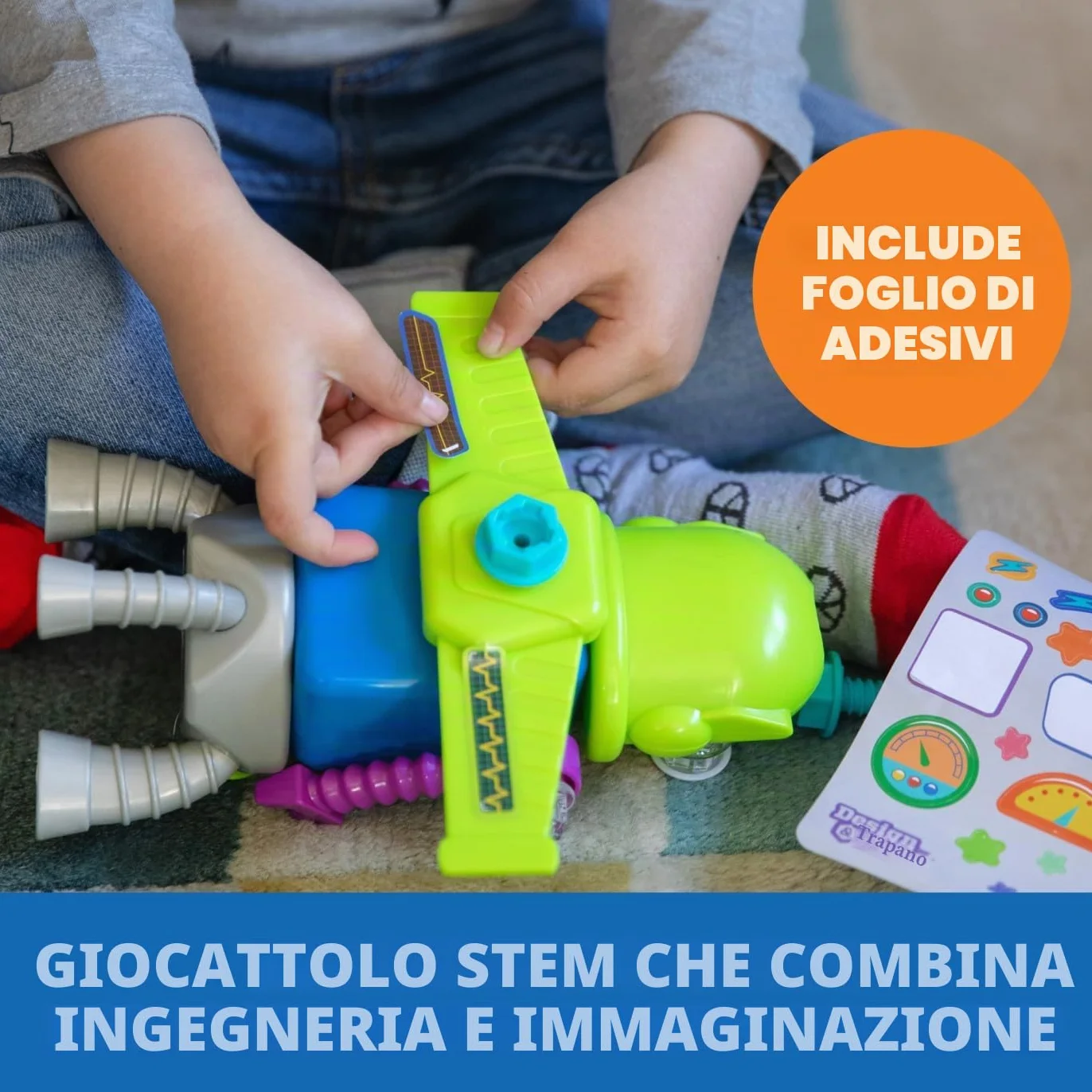 Learning Resources Design & Drill Laboratorio di Progettazione e Trapano Robot, Giocattoli robotici per Bambini e Bambine di 3 Anni, Giocattolo STEM, Giocattolo da smontare con Trapano da Lavoro