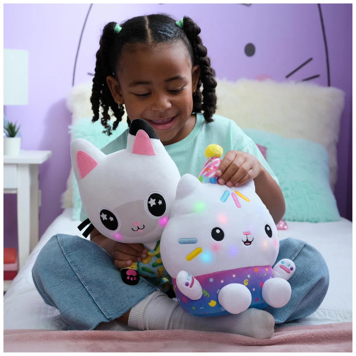 Gabby's Dollhouse Festeggiamenti Peluche Cakey Cat interattivo 25 cm con Suoni Giocattoli Bambini 3+