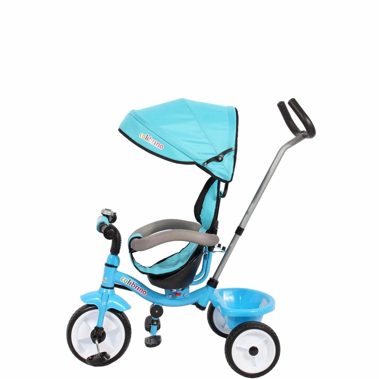 Colibrì Triciclo Bambini 1 anno Passeggino Fronte Mamma e Strada Leggero | Treciclo Regolabile Bimbo Bimba 9 mesi Colibrino Blu