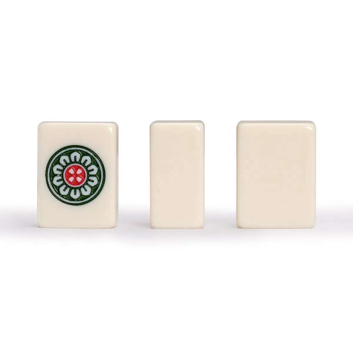 Yellow Mountain Imports Chinese Mahjong Set, Classic Ivory, 146 Tiles, Vinyl Case, Wind Indicator & Dice