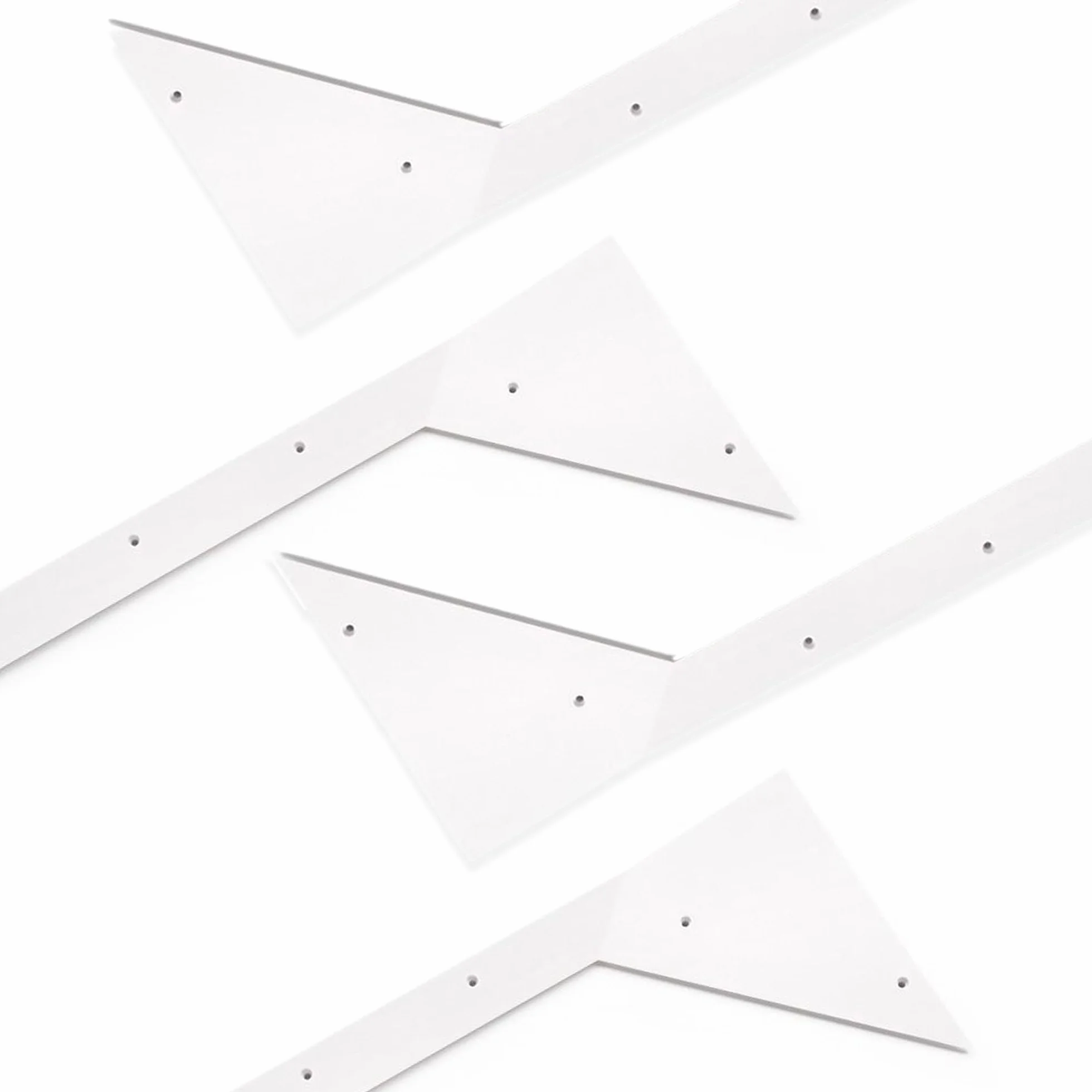 FAS PENDEZZA Serie Angolari Fermavetro Alti per Calcio Balilla Kit Completo Biliardino Altezza 4 cm Nylon Bianco