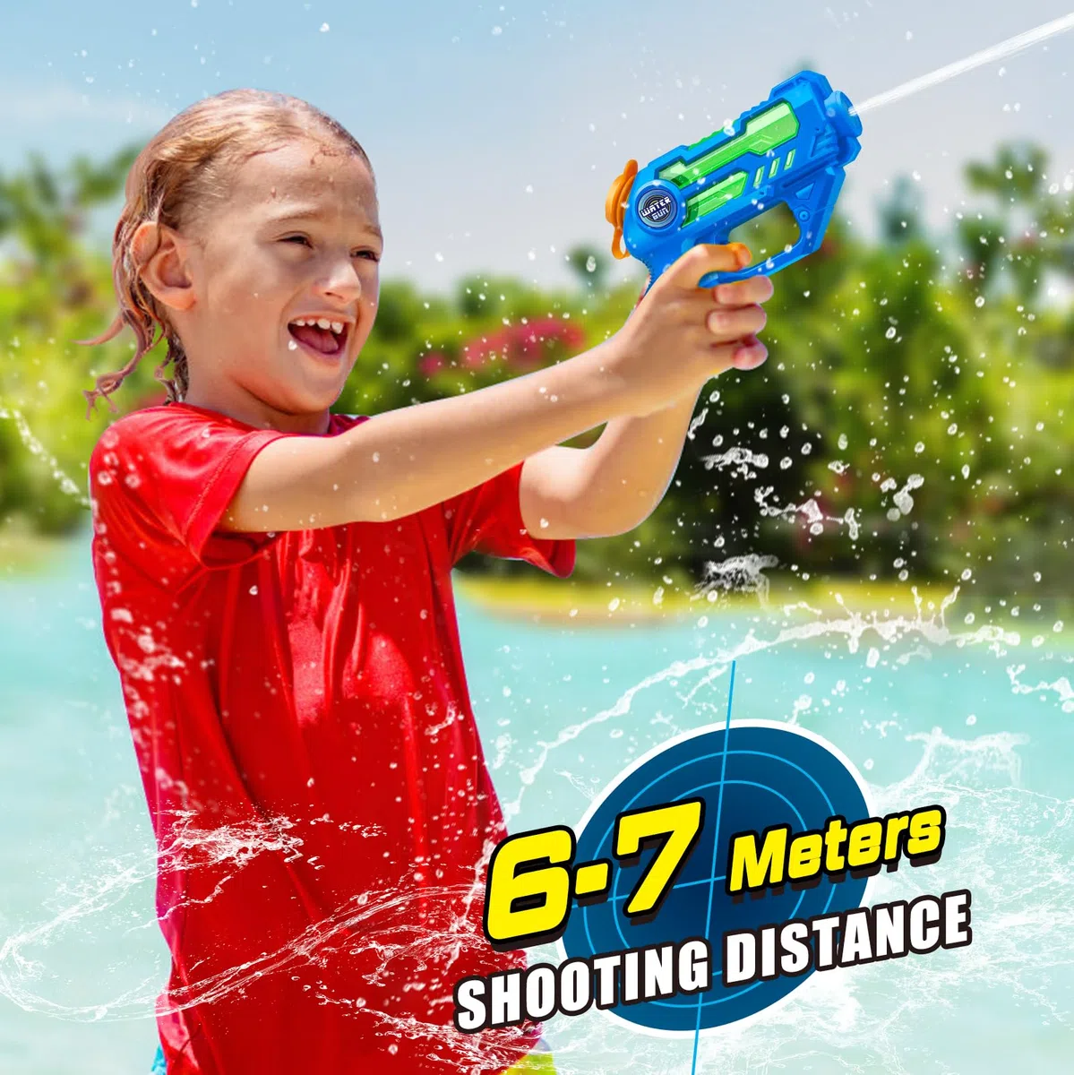 12 Pack Mini Pistola Acqua per Bambini_Pistole Acqua con Gittata 7m/23ft, Giochi Acqua Estivi per Giardino, Spiaggia, Feste Familiari, Regali per Pasqua, per Bambini 3-6 Anni Ragazzi e Ragazze