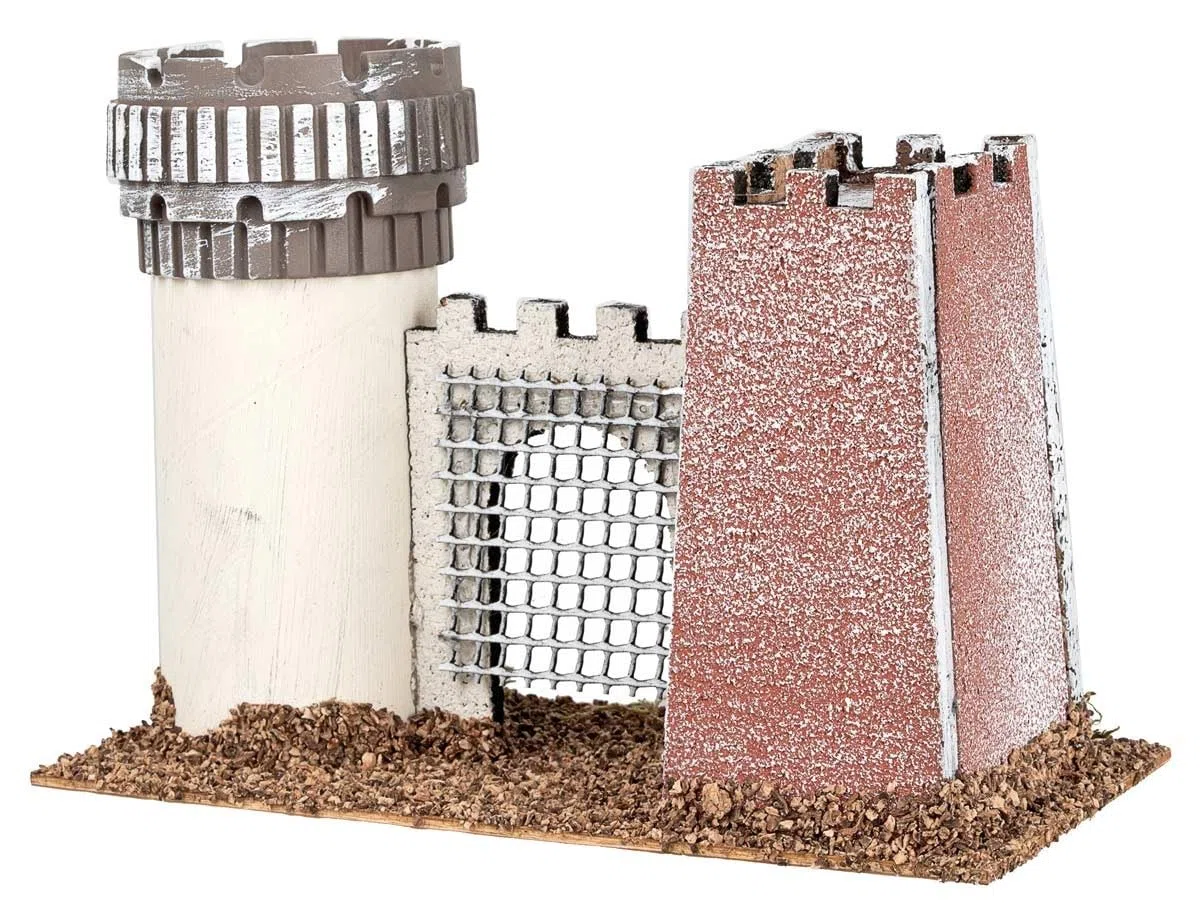 Generico Castello con Due Torri Unite da Arco con cancello cm 19x9x13 h