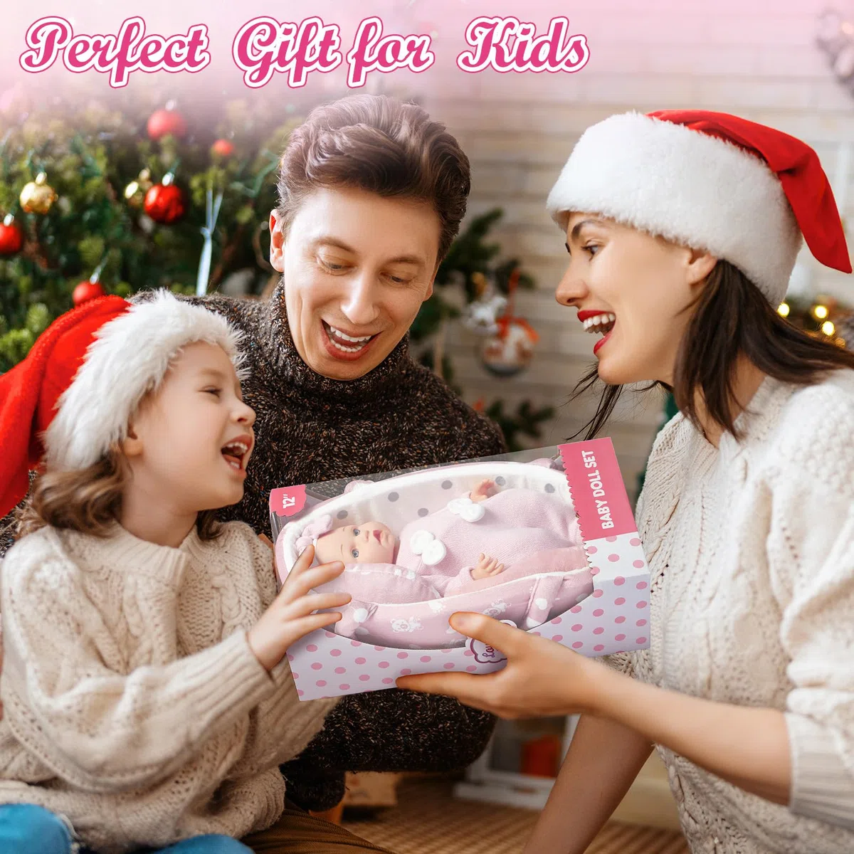 vamei Accessori per Bambola Reborn Femmina, Letto Portatile per Bambole con Vestiti per Bambole & Pannolini per Bambola Bambina & Borsa Fasciatoio & Biberon & Ciuccio, Regalo per Bambina 2 3 4 5 anni