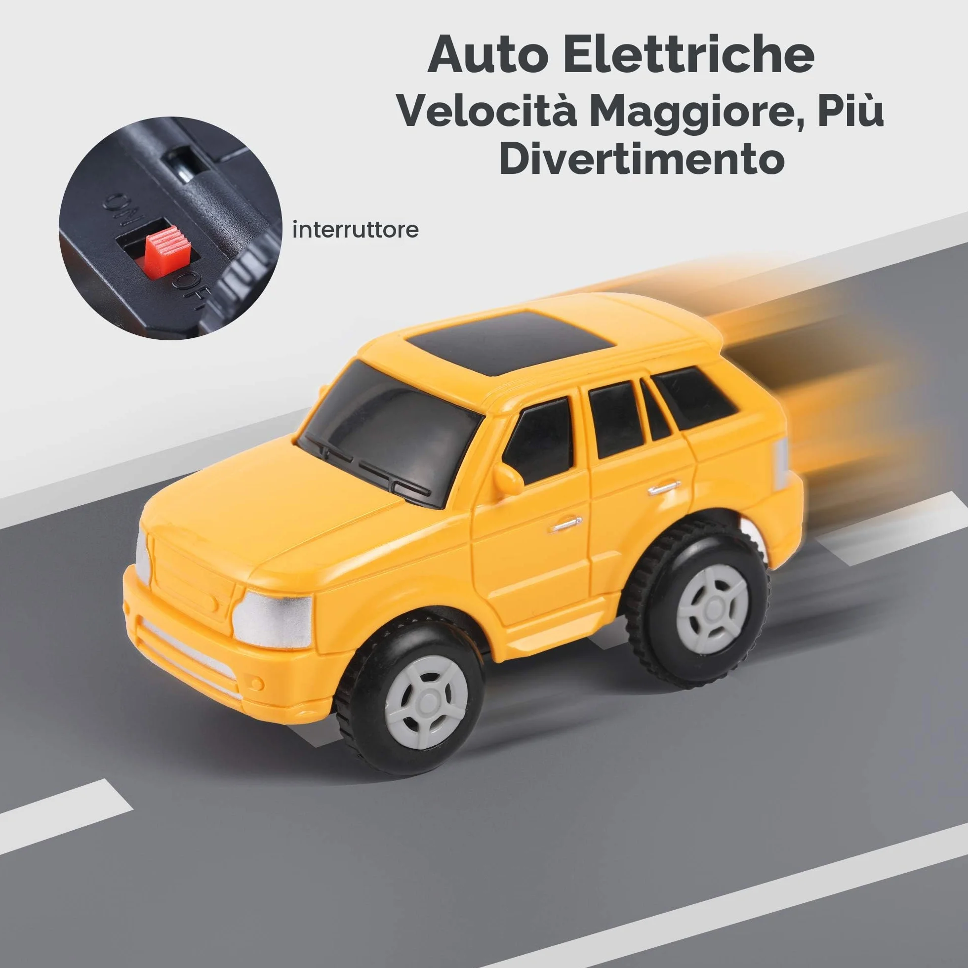 TUMAMA Pista da Corsa Macchinine Elettriche, Trenino Elettrico per Bambini 3 4 5 6 7 8 Anni con 8 Auto, Set di Pista Macchine Treno Moto Giocattolo, Camion Paw Patrol Cars Giochi, Construction Toys