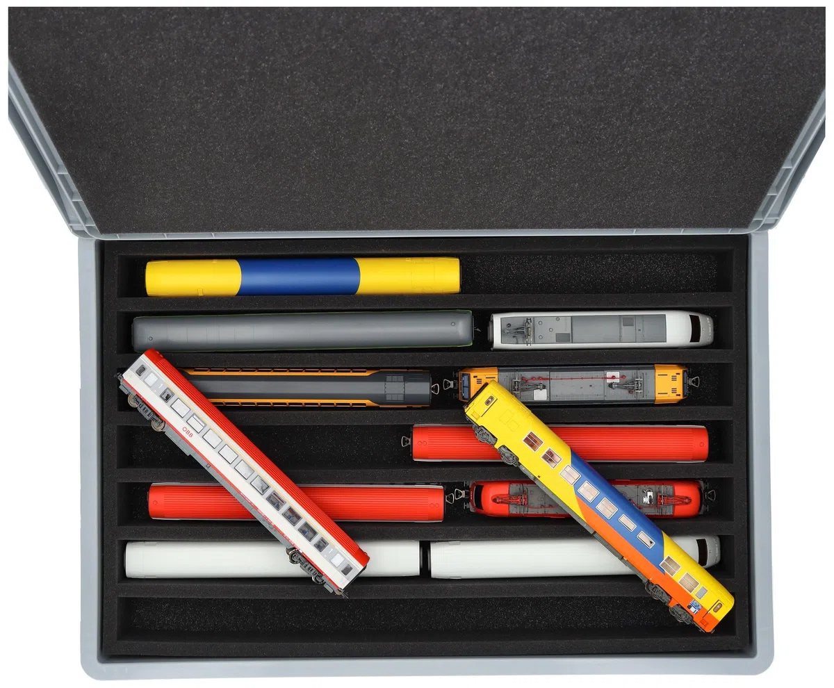 Feldherr Eurobox 60 x 40 cm Set per modellismo Ferroviario Scala H0-7 con Inserti in Schiuma