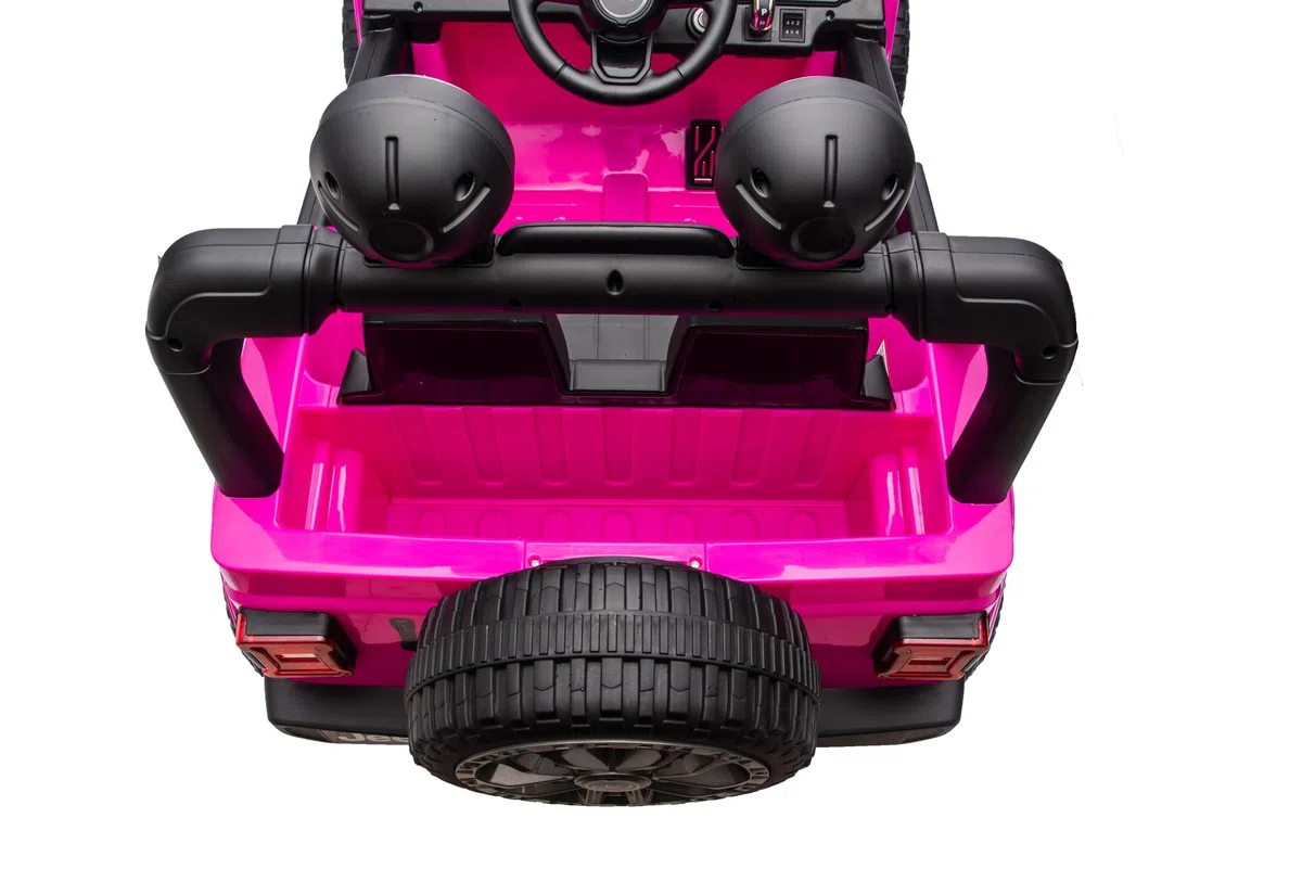 Jeep Wrangler Rubicon 2026 Auto Elettrica Bambini 12V Fuoristrada 2 Posti SEDILI Pelle Porte Apribili Doppio Motore Rosa