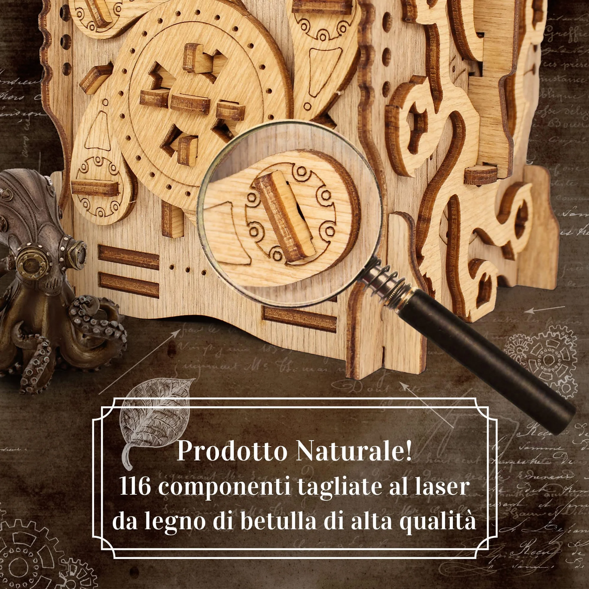 iDventure Cluebox - Nautilus del Capitano Nemo - Escape Room gioco in legno -Scatola rompicapo a Labirinto - Scatola regalo - regalo fidanzato - puzzle 3D - puzzle rompicapo - regalo per lui