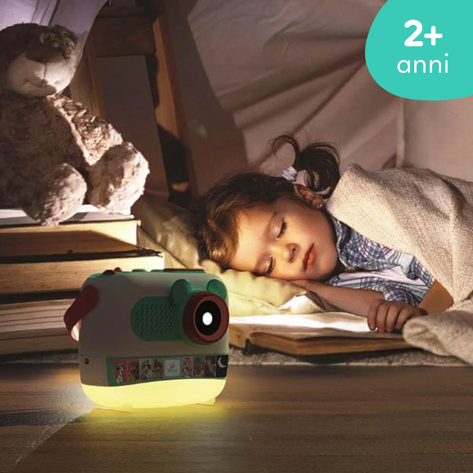Clementoni Disney Baby Proiettore Raccontastorie Plus, Storyteller per Bambini 2+ Anni, 7 Storie Classiche, Gioco Elettronico Parlante Portatile, Idea Regalo, Italiano
