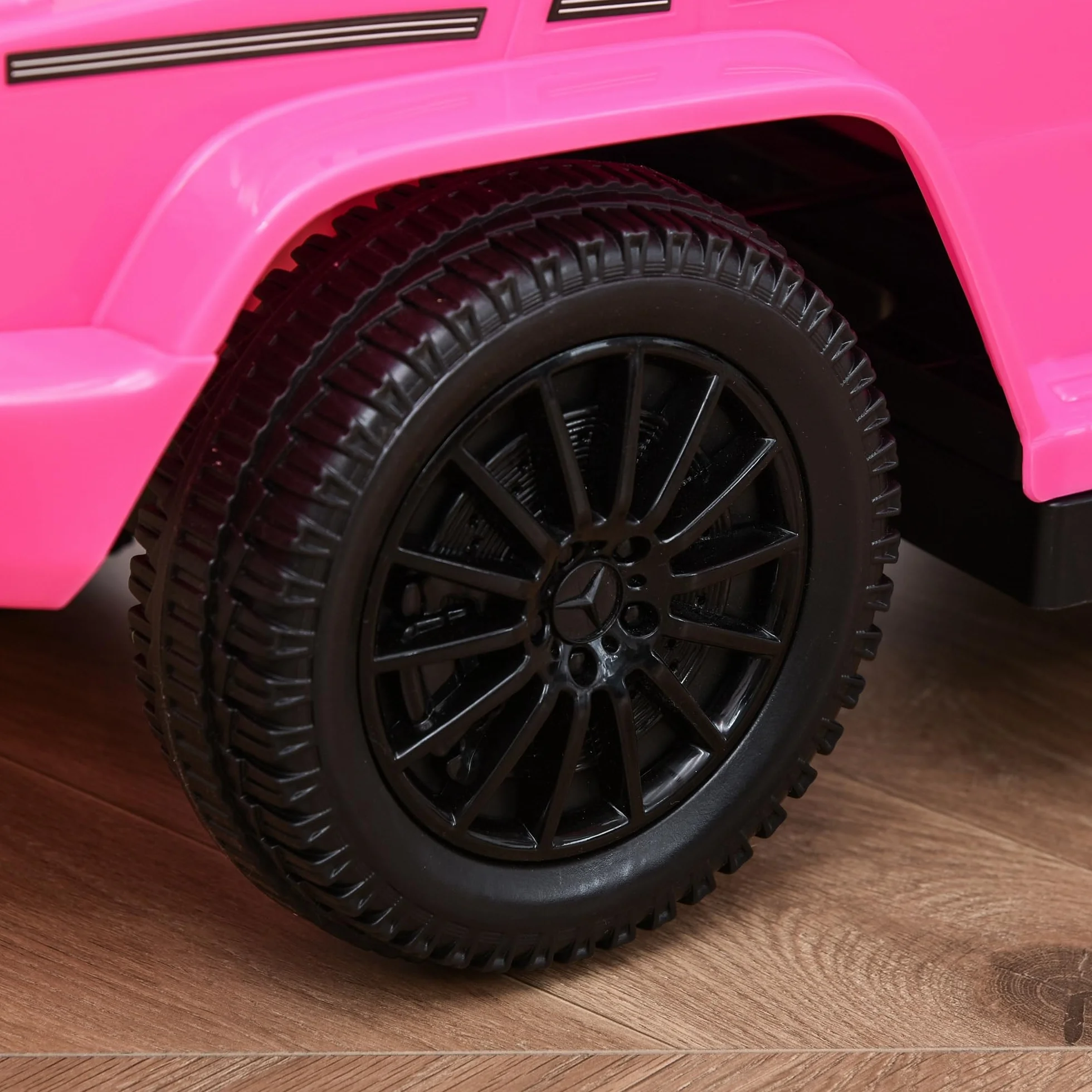 HOMCOM Macchina a Spinta per Bambini 12-36 Mesi con Licenza Mercedes-Benz G350, Giocattolo Macchina Cavalcabile con Tettuccio e Maniglia di Spinta, 85.5x40.5x95 cm, Rosa
