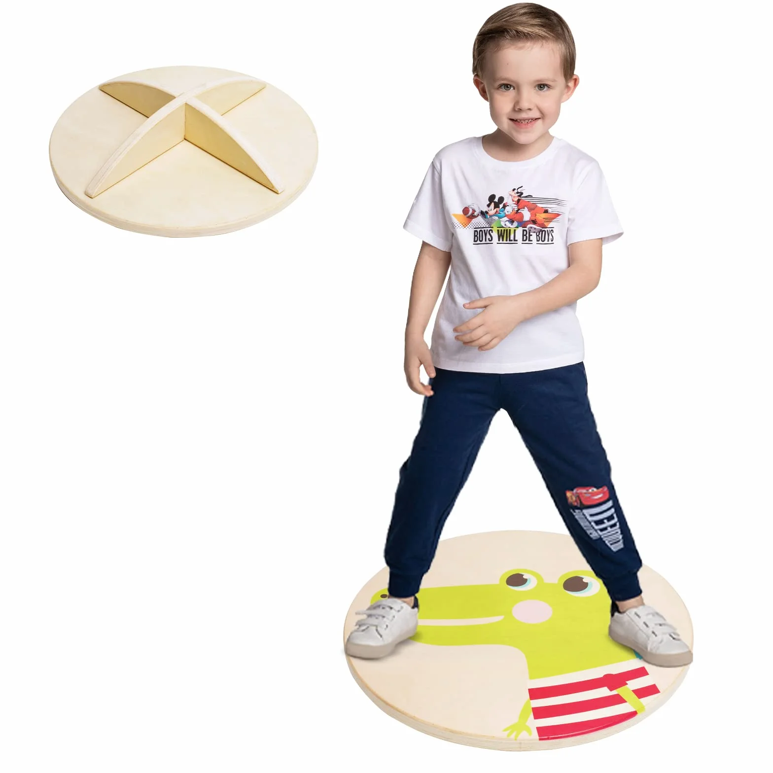 Balance Board per Bambini, Tavola di Equilibrio in Legno Montessori Giochi Equilibrio 3 Anni
