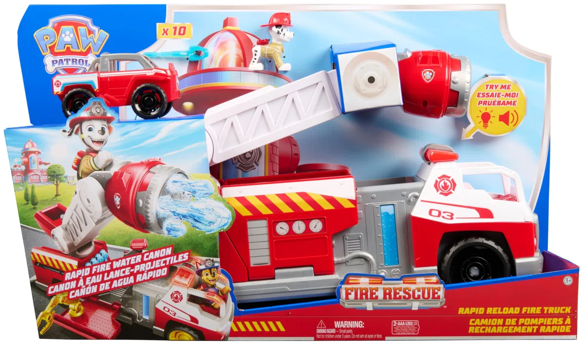 Paw Patrol Camion dei Pompieri Marshall Lanciatore Rapido Luci Suoni Giocattoli 3+ Anni