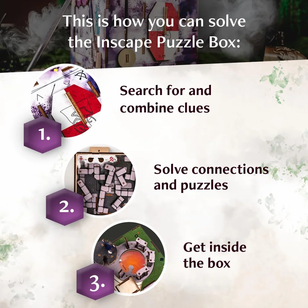 INSCAPE Cluebox Stonehenge's Legacy puzzle in legno 3D interattivo con meccanismi segreti, vivi il gioco Escape Room, ideale per gli appassionati di enigmi e gli adulti, scatola puzzle, regalo