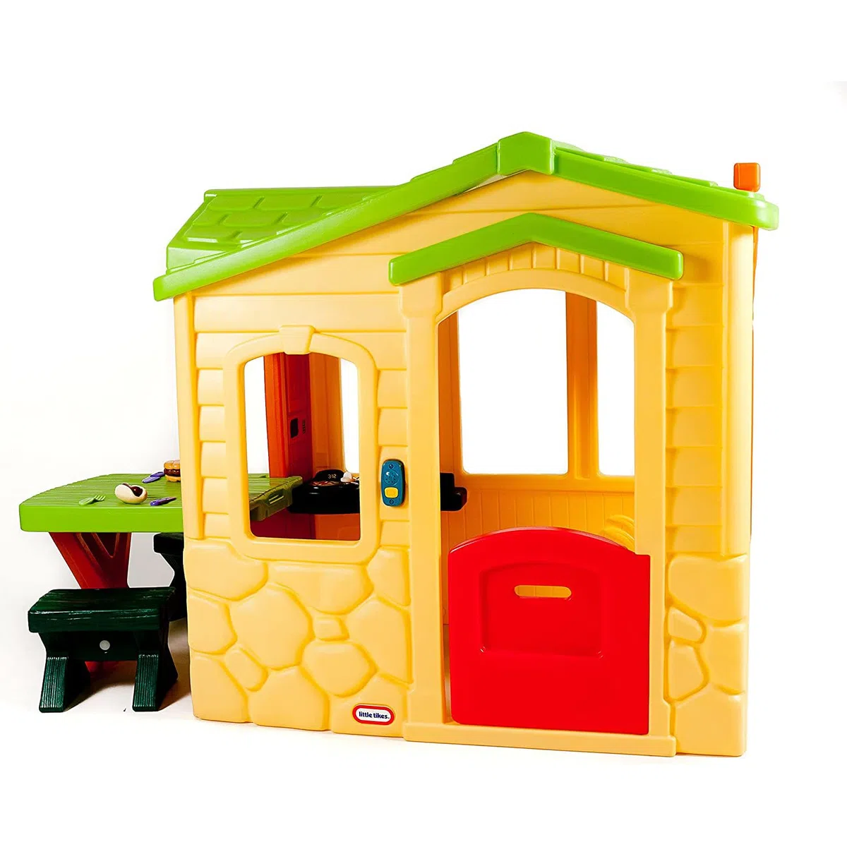 Little Tikes Casetta Picnic nel Giardino Gioco all'Aria Aperta 20 Accessori Campanello Interattivo con Effetti Sonori per Bambini 18 Mesi 5 Anni