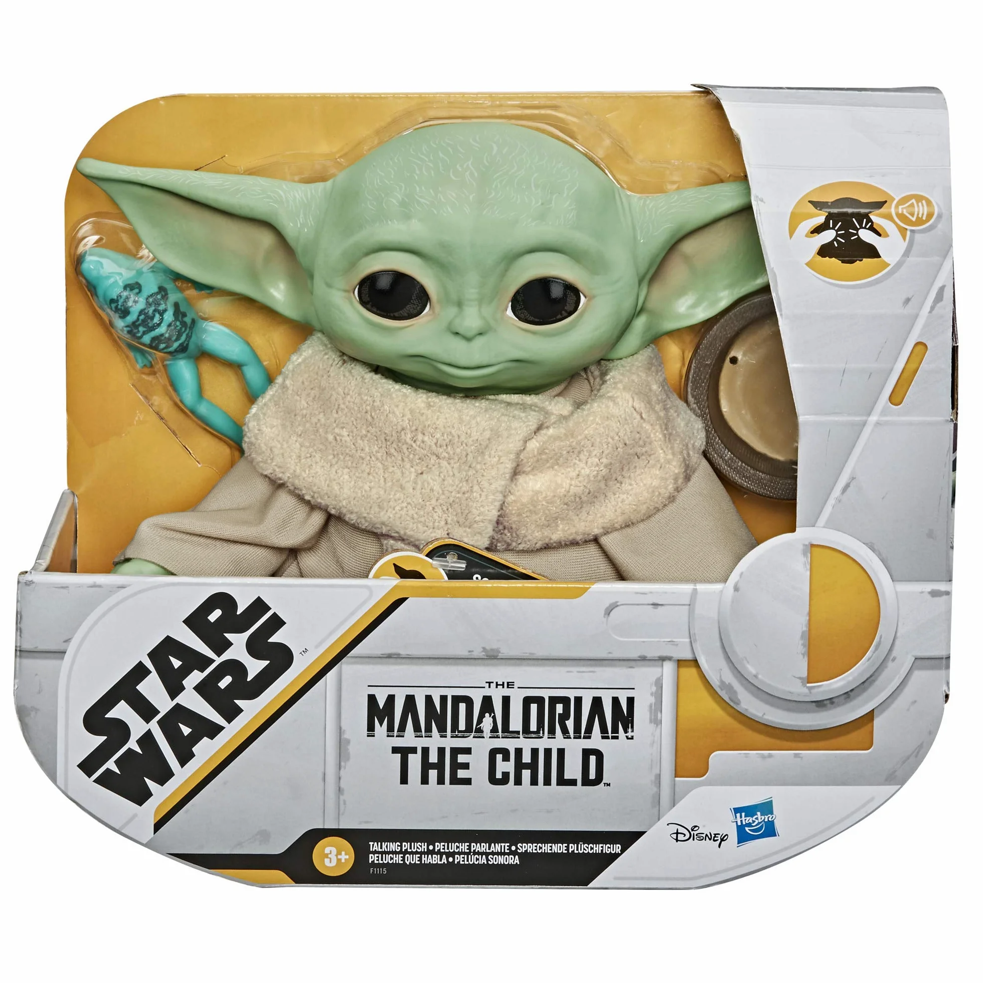 Star Wars Hasbro The Child Peluche Baby Yoda con Suoni e Accessori