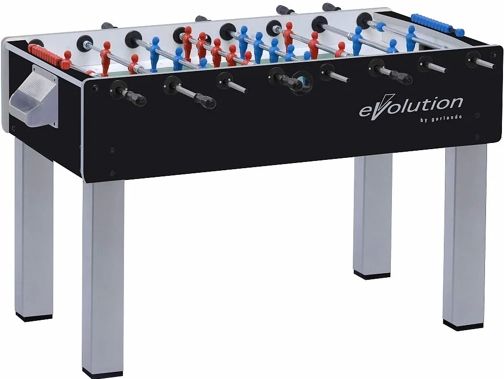 Garlando Calcio Balilla F-200 Evolution Con Aste Uscenti Nero/Argento