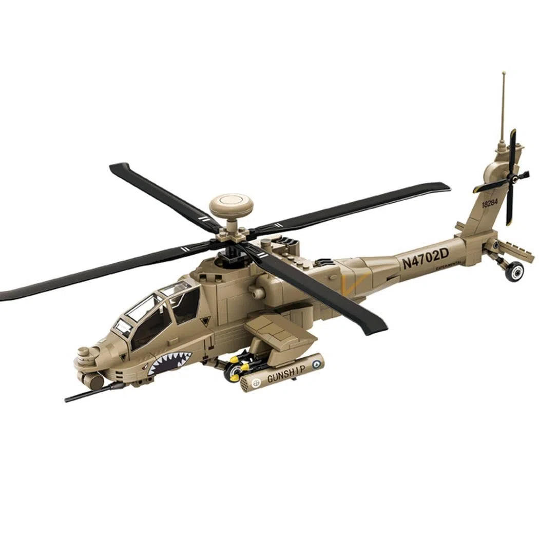 WANGE Apache AH-64 Elicottero da Assemblare Blocchi di Costruzione 1:48