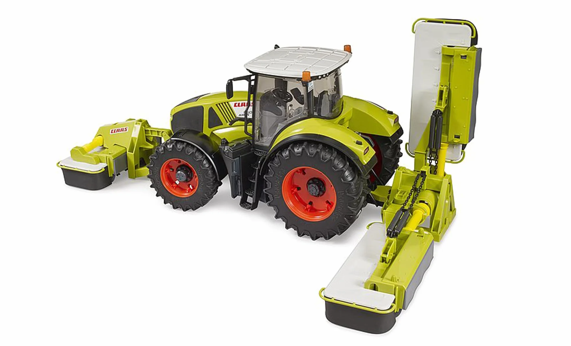 bruder 02218 - Claas Disco 8550 C Plus falciatrice tripla, rimorchio per trattore, falciatrice, fattoria