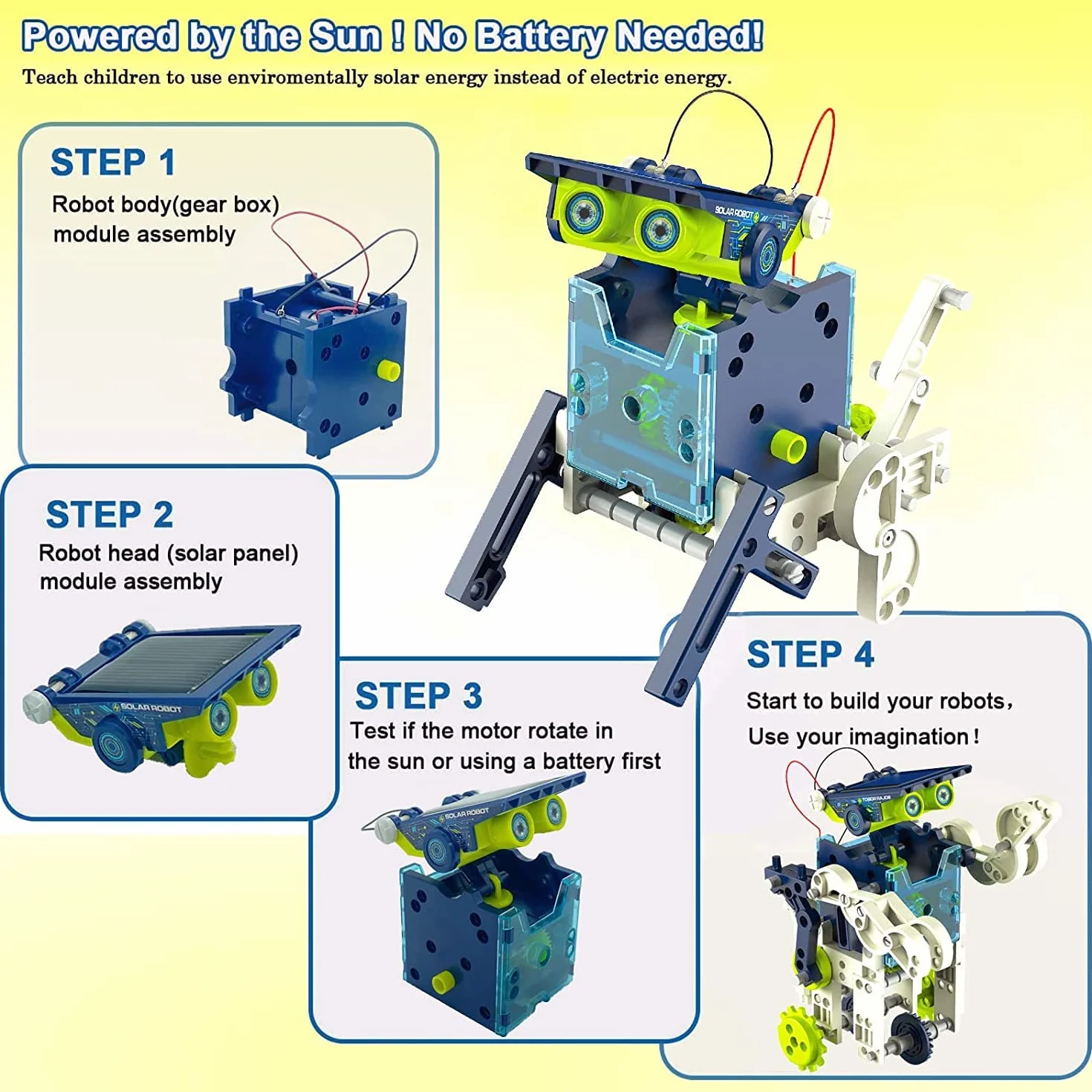 12-in-1 Solare Robot Giocattolo Regalo Bambino Maschio di 8 9 10 11 12 + Anni Ragazzo Compleanno Natale Costruzione Giochi