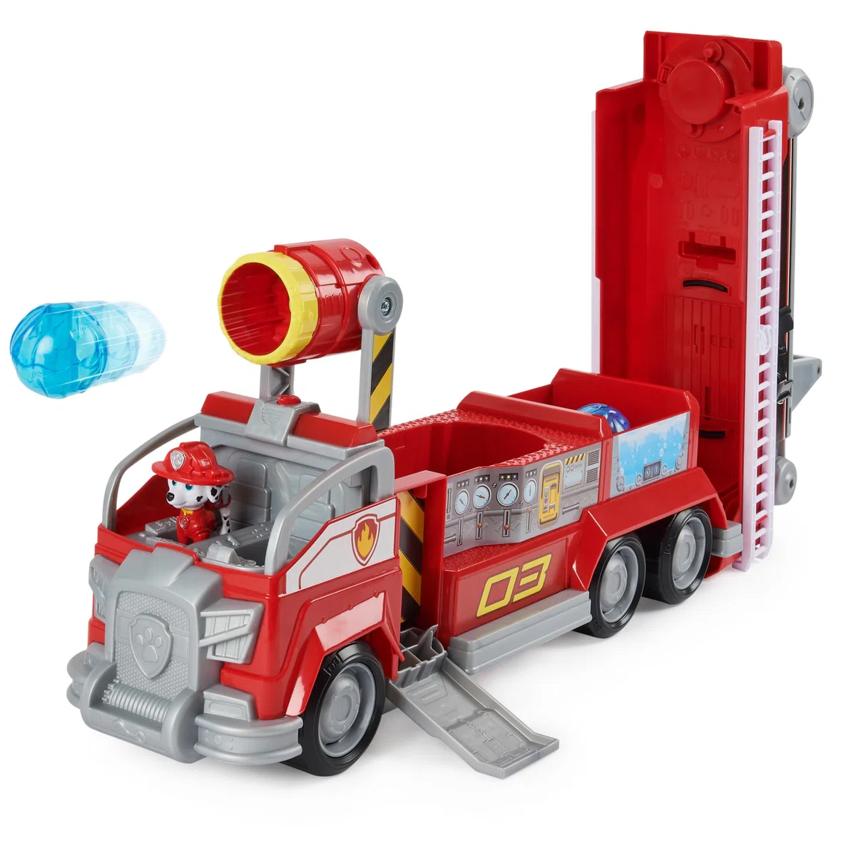 Paw Patrol Marshall's Transforming Fire Truck with Ladder Lights Sounds Collectible Action Figure Toys for Kids Ages 3+