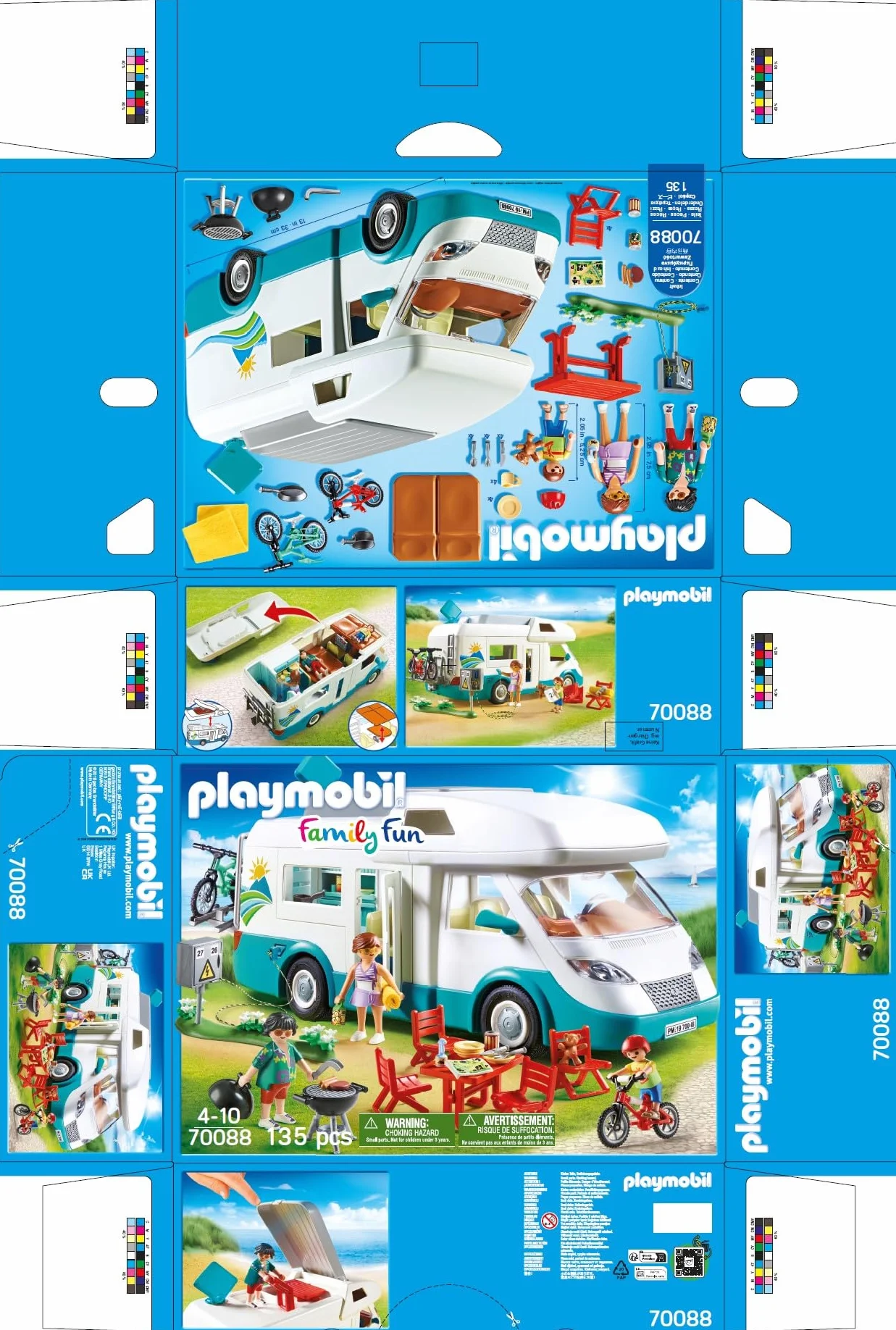 PLAYMOBIL Family Fun- Camper con Famiglia in Vacanza, dai 4 Anni, 70088, Multicolore