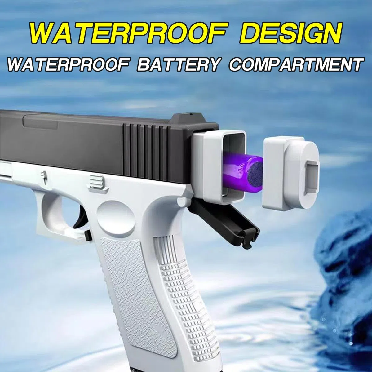 Pistola ad Acqua Elettrica,2 Pezzi Pistole ad Acqua per Bambini,Pistole ad Acqua Potenti a Lunga Distanza,Water Gun,Pistola ad Acqua Giocattolo,per Spiaggia,per Bambini e Adulti