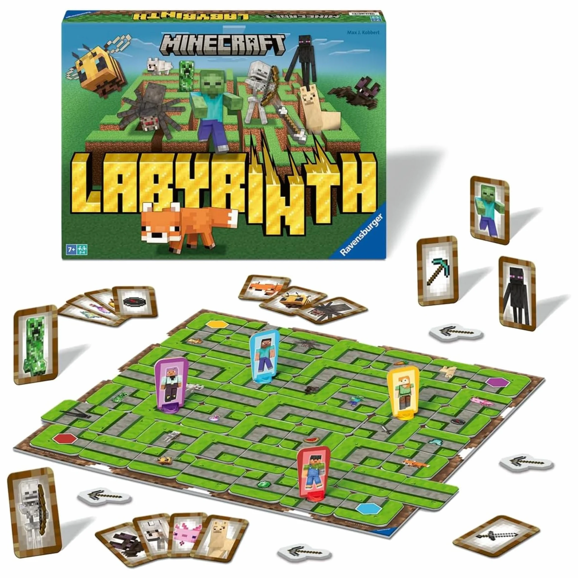 Ravensburger - Labirinto Minecraft | Gioco Da Tavolo Bambini 7 Anni | Labirinto Gioco Da Tavolo Per 2-4 Giocatori | Labyrinth Gioco Da Tavolo | Idea Regalo Per Bambini 7 Anni | Idee Regalo