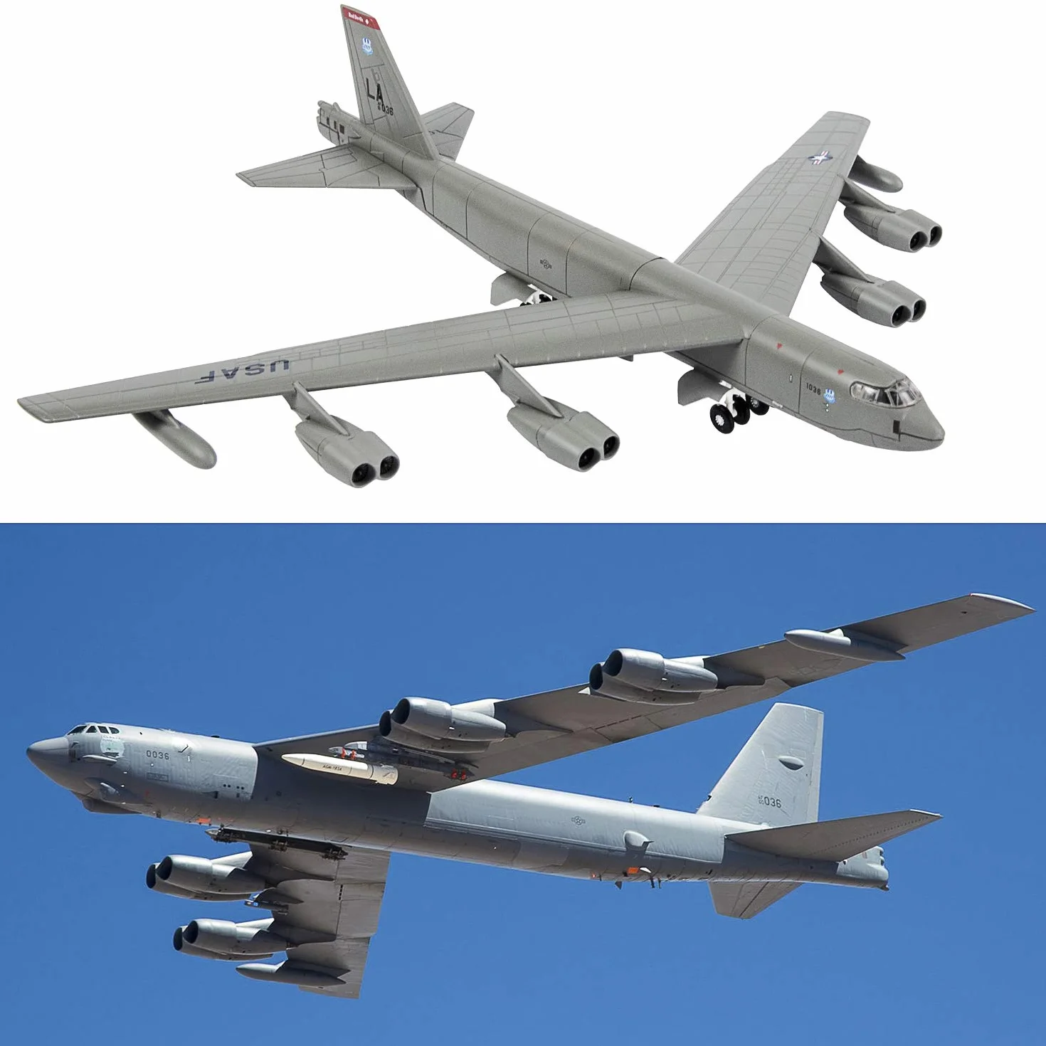 Modello Militare di Aereo 1:144 B-52, Fighter Aereo in Metallo, Pressofuso da Collezione o da Regalare