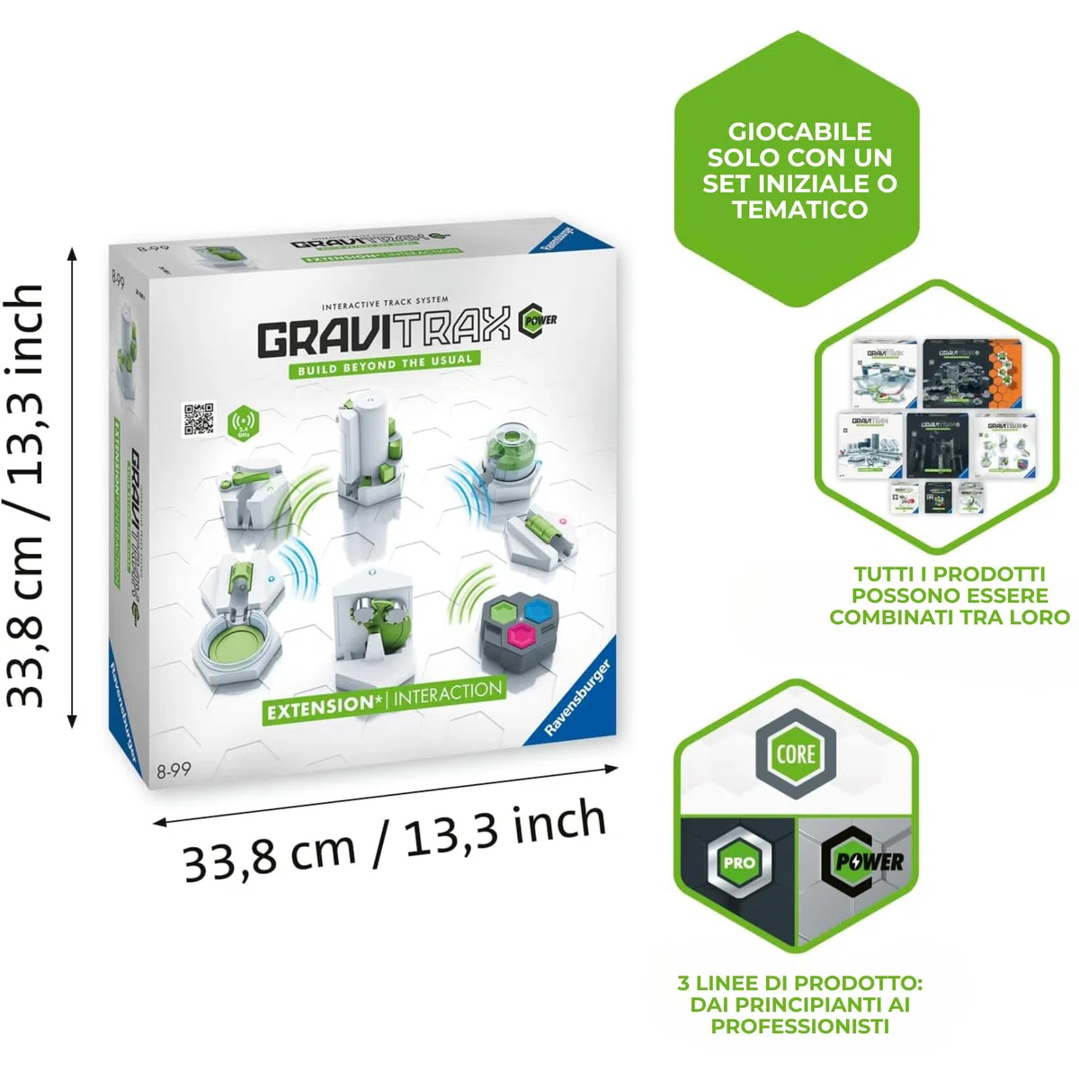 Ravensburger - GraviTrax Power Extension Interaction: Attiva elementi a distanza, Accessorio pista biglie, Gioco STEM 8+ anni e adulti, Non giocabile da solo, Compatibile con tutti i GraviTrax