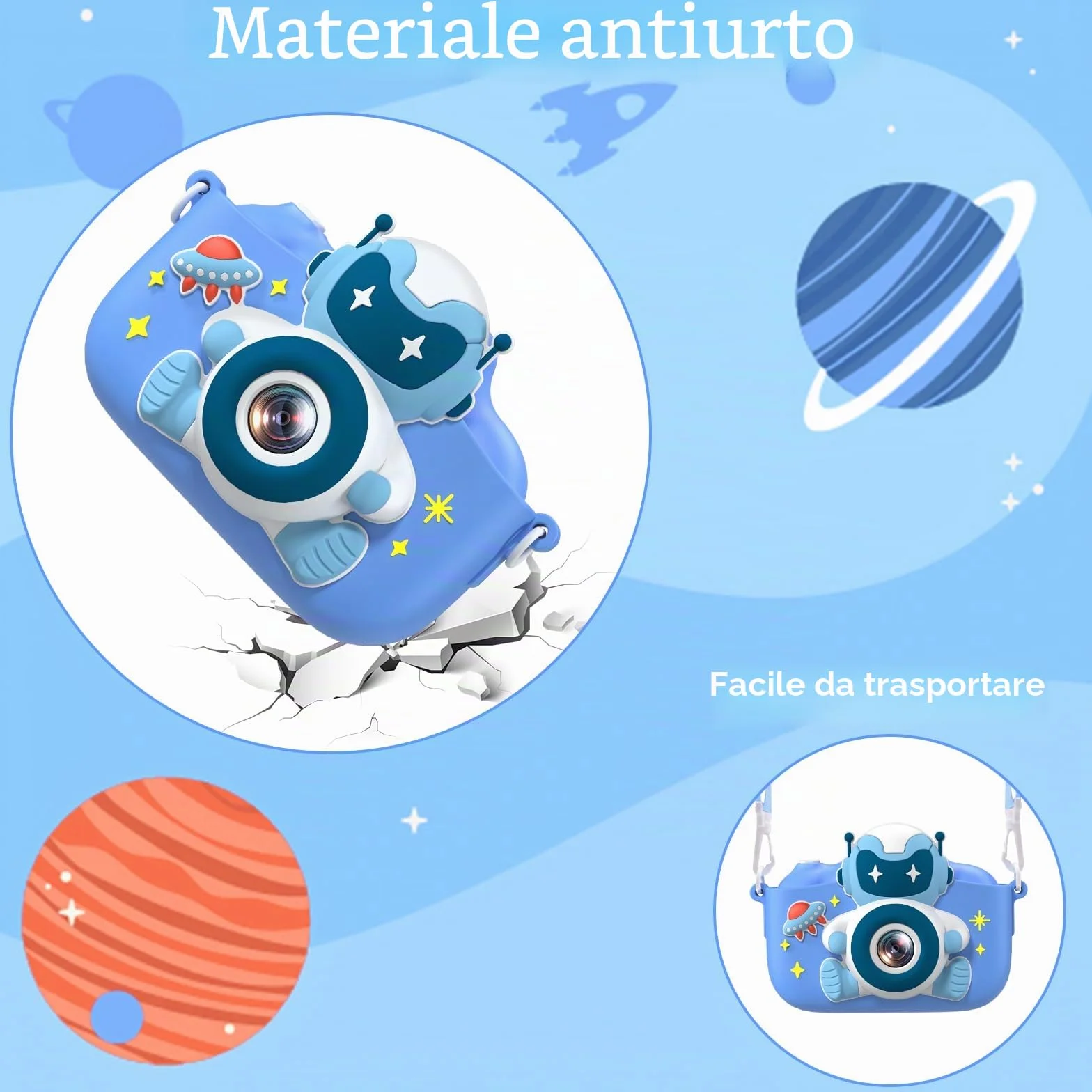 Gofunly Macchina Fotografica Bambini, 2.0 Pollici Mini Ricaricabile Fotocamera Digitale Bambini HD 1080P Selfie Videocamera con Scheda 32GB, Regalo Natale & Compleanno per Ragazze Ragazzi 3 a 12 Anni