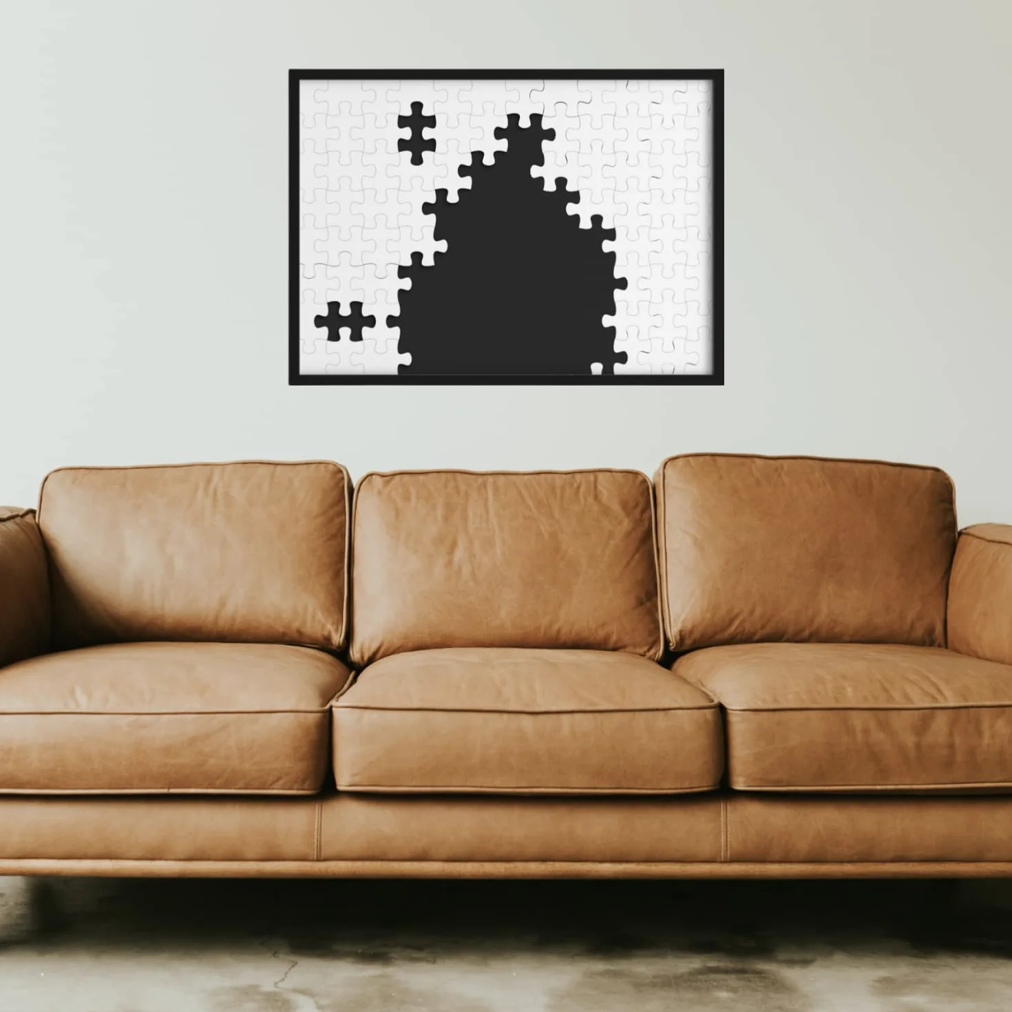 Cornice per puzzle 98x75 cm adatta per Ravensburger 2000 Alurahmen (Nero)