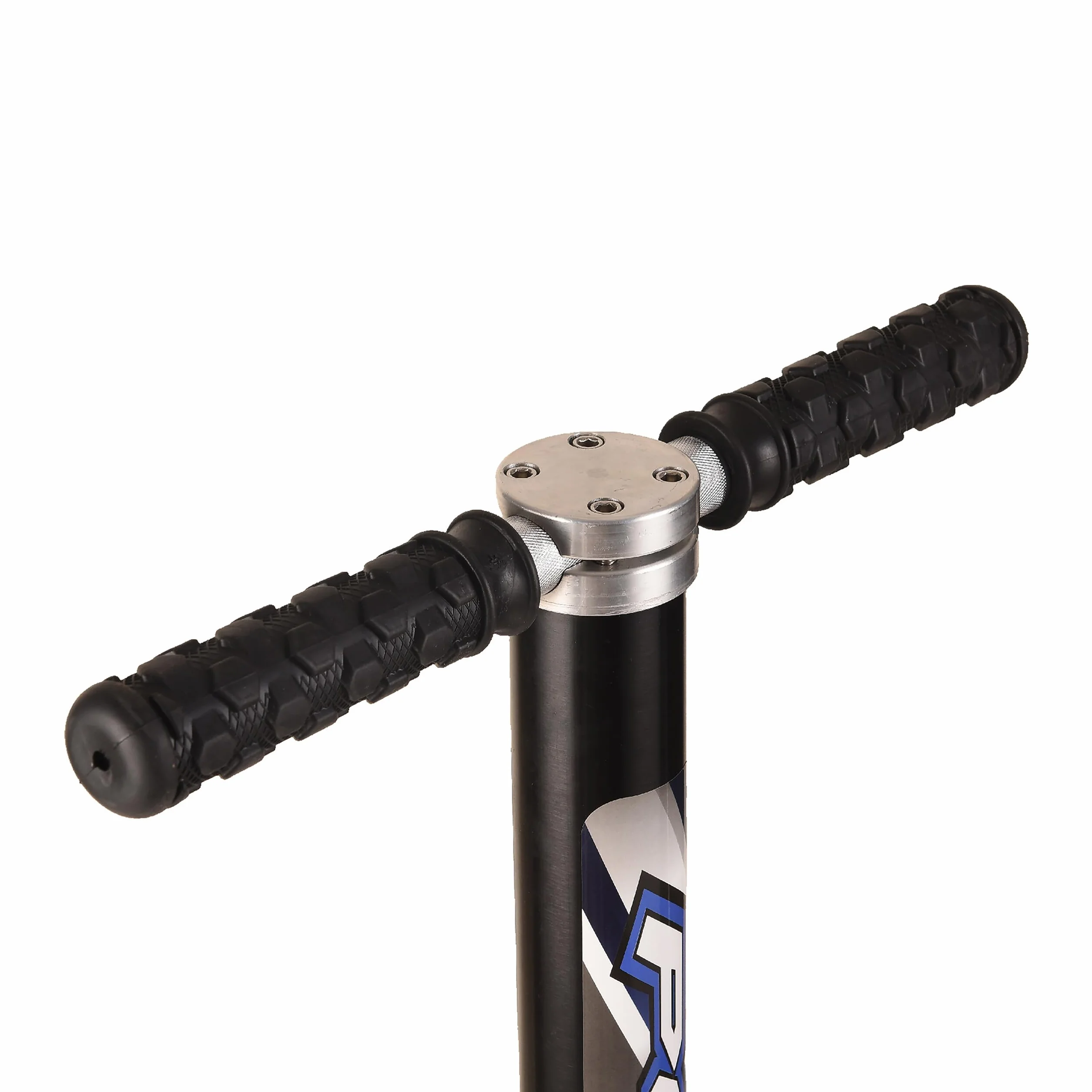 Relaxdays Pogo Stick Adulti, Bastone Elastico Fino a 110 kg, Imbottito, da Esterno, Antiscivolo, Acciaio Inox, Nero