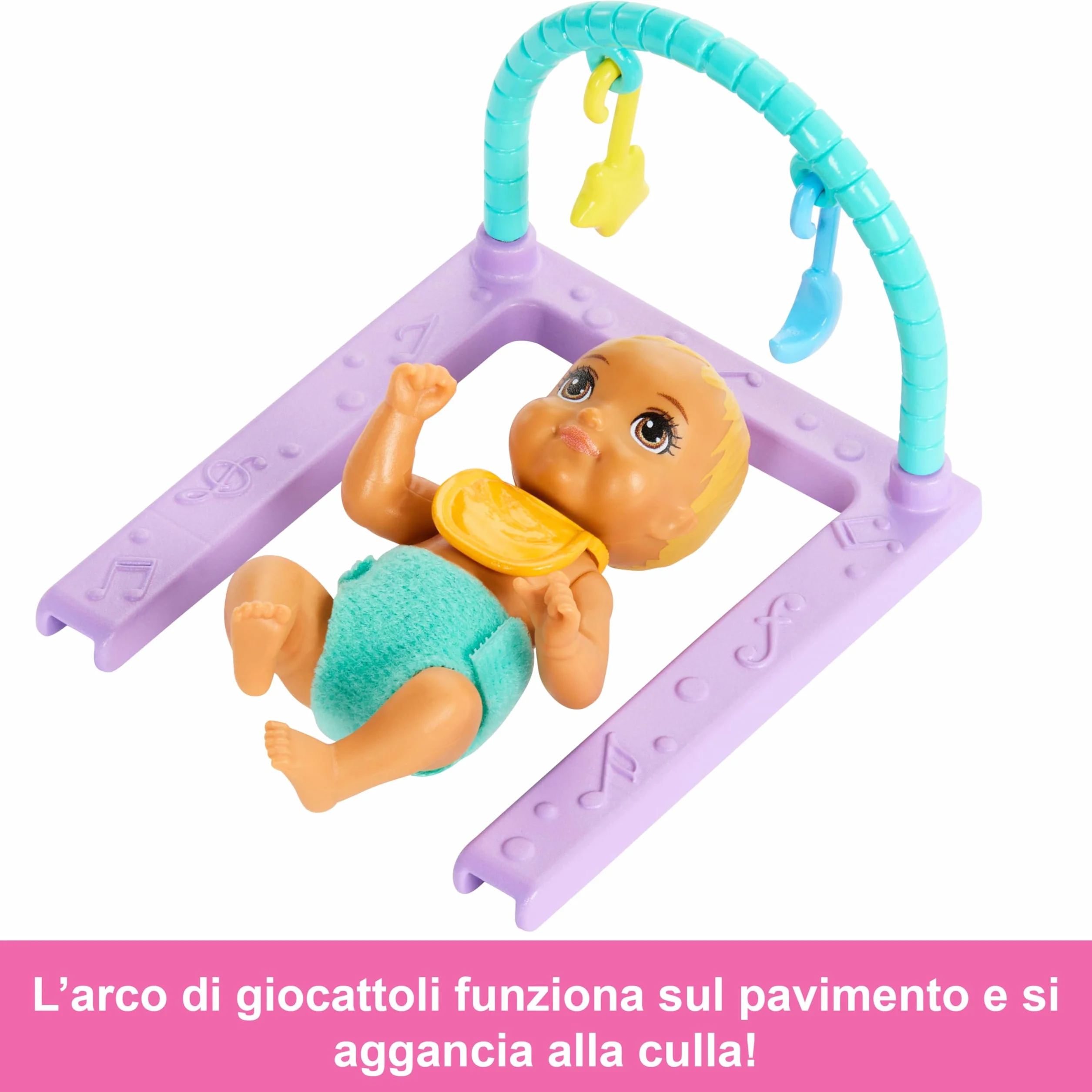 Barbie - Skipper Playset Cameretta, set con bambola Skipper e due gemelline, tanti accessori inclusi tra cui culla, altalena e dondolo, giocattolo per bambini, 3+ anni, HXM99