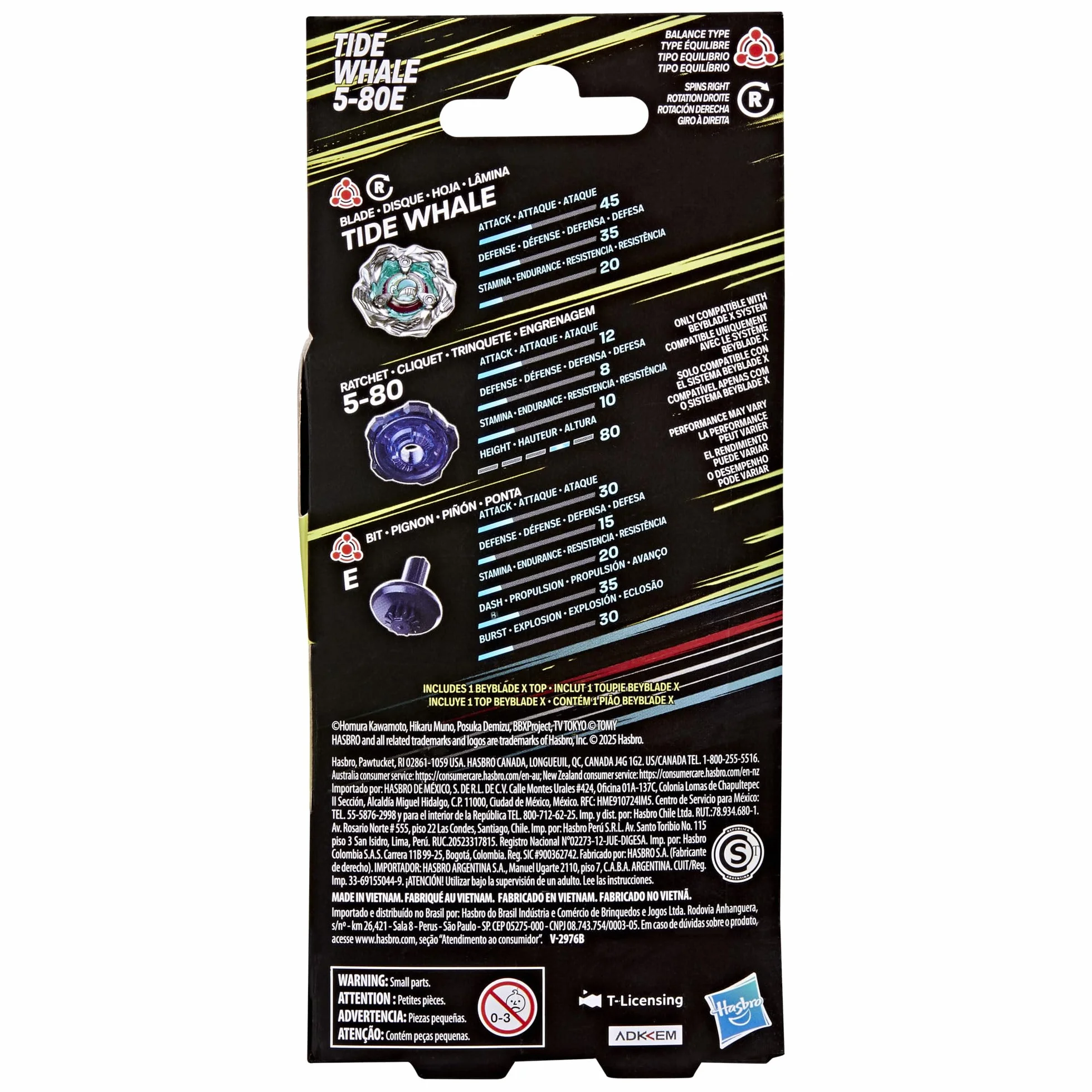 Beyblade X Pacco Singolo - HSG1669 - Trottola Tide Whale 5-80E