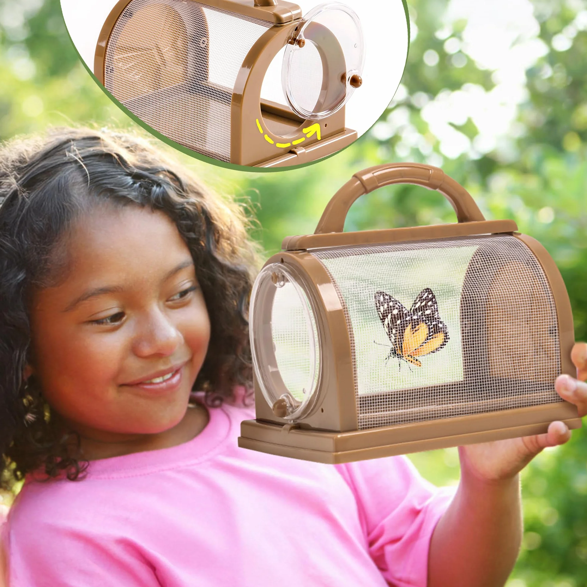 ROBUD Kids Outdoor Explorer Kit, Bug Catching Adventure Set with Butterfly Net, Magnifying Glass, Kids Binoculars, Bug Container, Carry Bag, Educational Toys Gift for Toddler Ages 3+