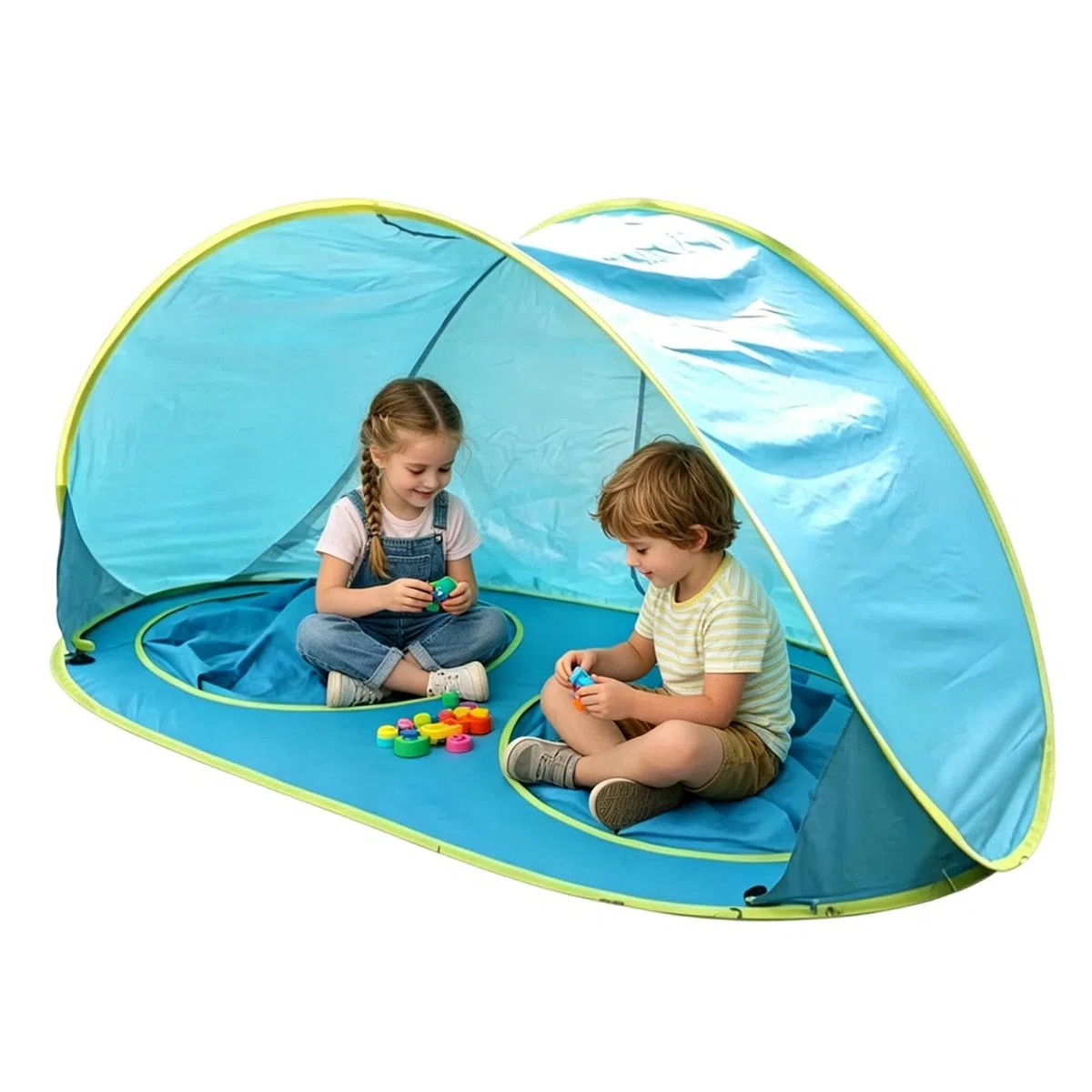Kids Beach Tent With Pool, Pop-Up Sun Shelter UV Protection Foldable Portable