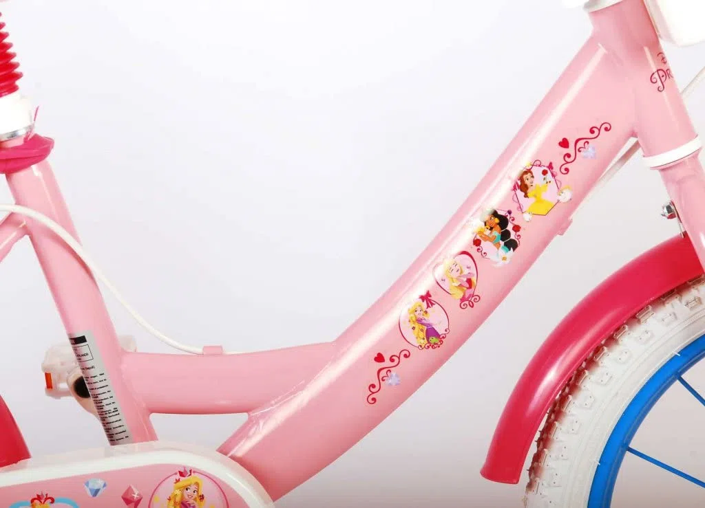 Bicicletta per bambini Disney Princess 16 pollici con cestino e portabambole