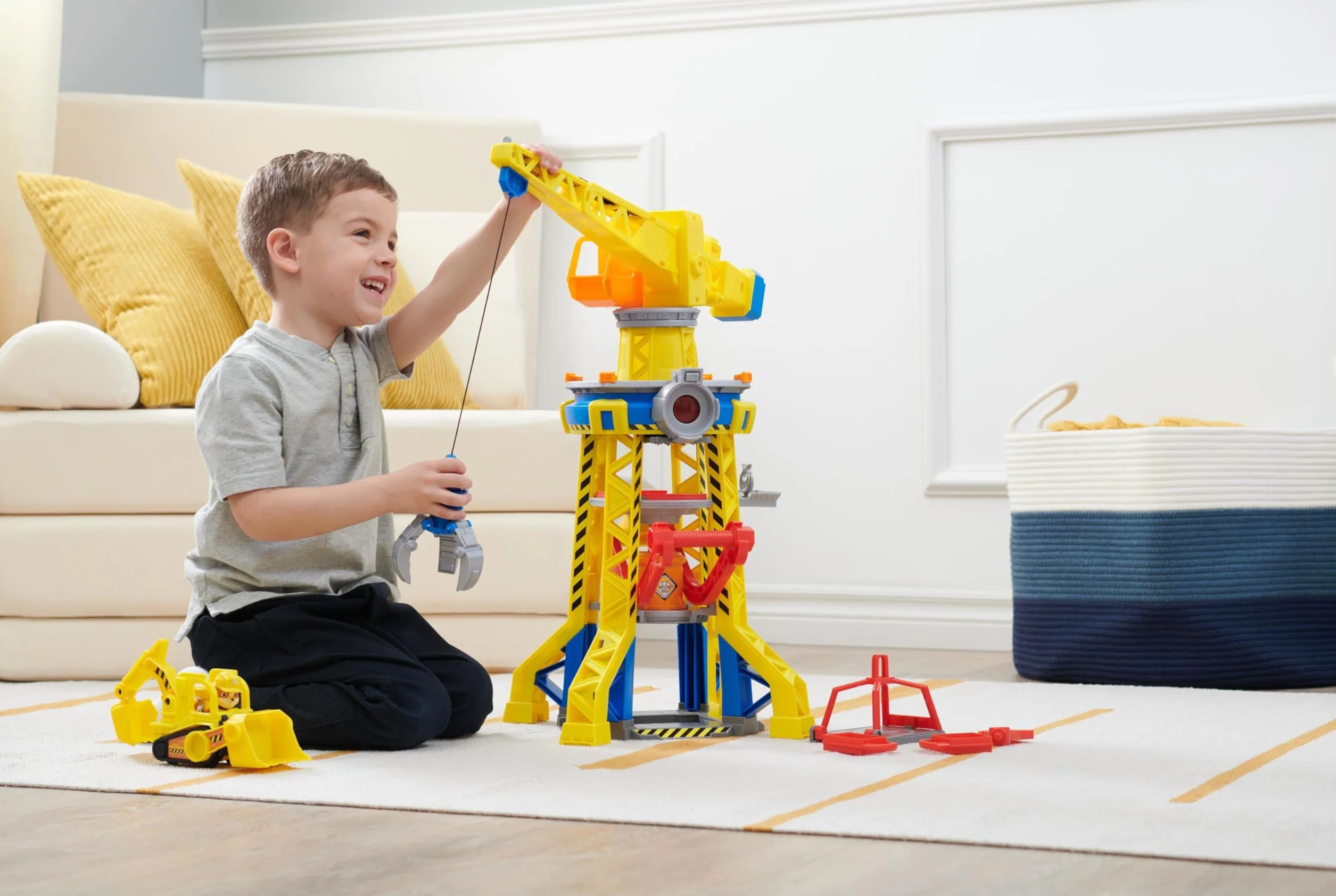 Rubble & Crew, Torre del Cantiere Generale, Set di Gioco con Personaggio di Rubble, Luci e Suoni, Bulldozer Giocattolo e Sabbia Inclusi, Giocattoli per Bambini e Bambine, 3+ Anni
