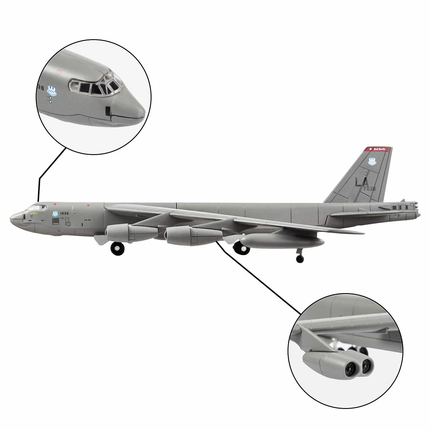 Modello Militare di Aereo 1:144 B-52, Fighter Aereo in Metallo, Pressofuso da Collezione o da Regalare