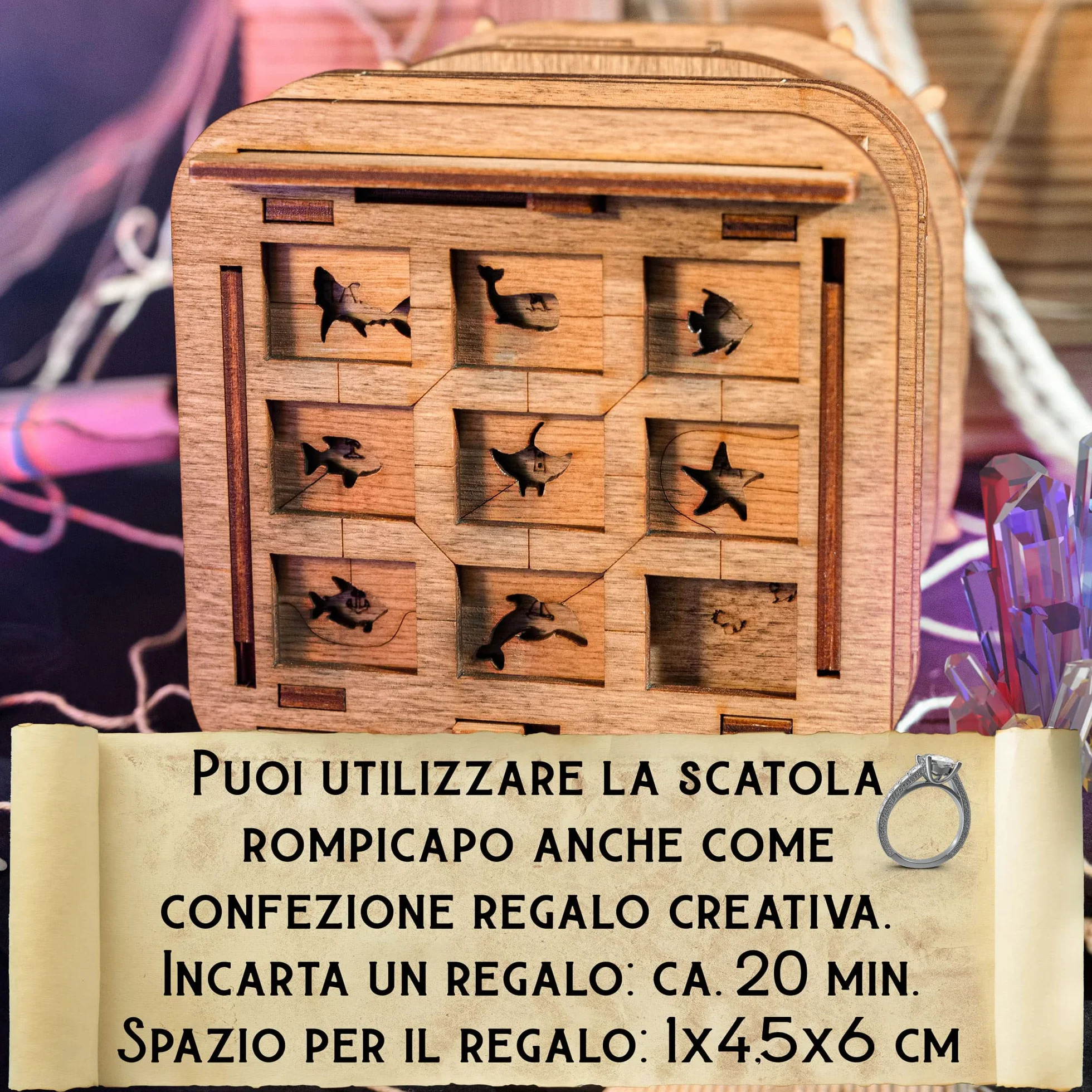 iDventure Cluebox - Davy Jones Locker - Escape Room gioco in legno - Scatola rompicapo a Labirinto - Scatola regalo - regalo fidanzato - puzzle 3D - iq puzzle rompicapo - regalo per lui