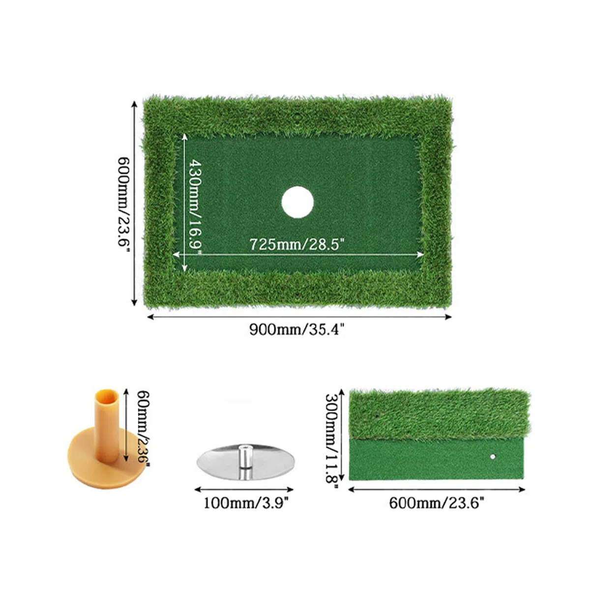 Generisch Floating Golf Green per piscina, set di giochi per chip, tappetino per esercizi per migliorare la del colpo di golf