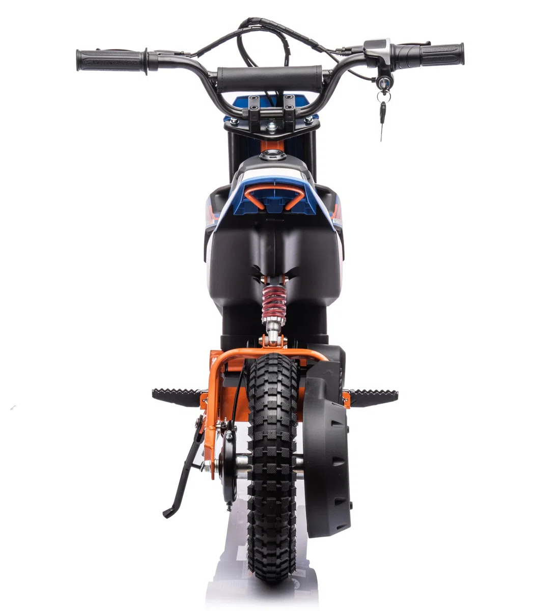 Moto Elettrica per Bambini 24V 250W Motocicletta Elettrica Ruote Gonfiabili Freno a Disco 22 km/h Blu