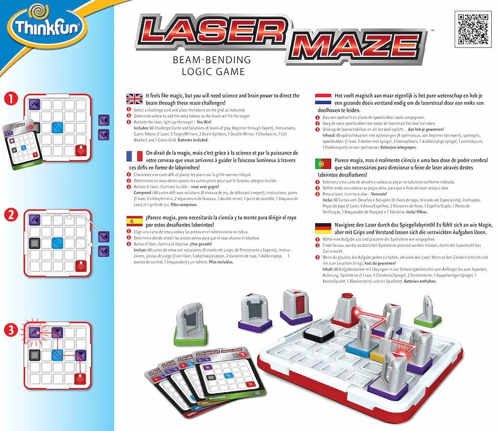 Thinkfun 76340 Laser Maze, Gioco di Logica, 1+ Giocatori, Età 8+