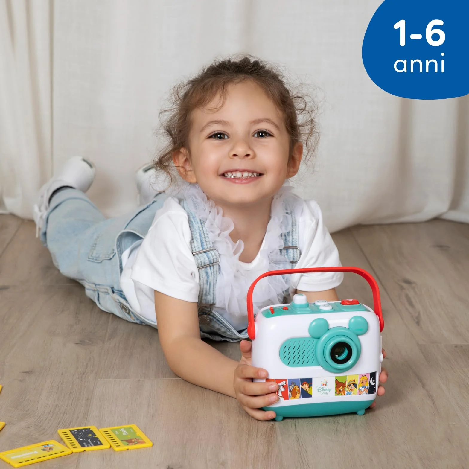 Clementoni Disney Baby Proiettore Raccontastorie, Storyteller per Bambini 1-6 Anni, con 8 Diapositive dei Grandi Classici, Gioco Elettronico, Non Compatibile con Le Ricariche, in Italiano, 17819