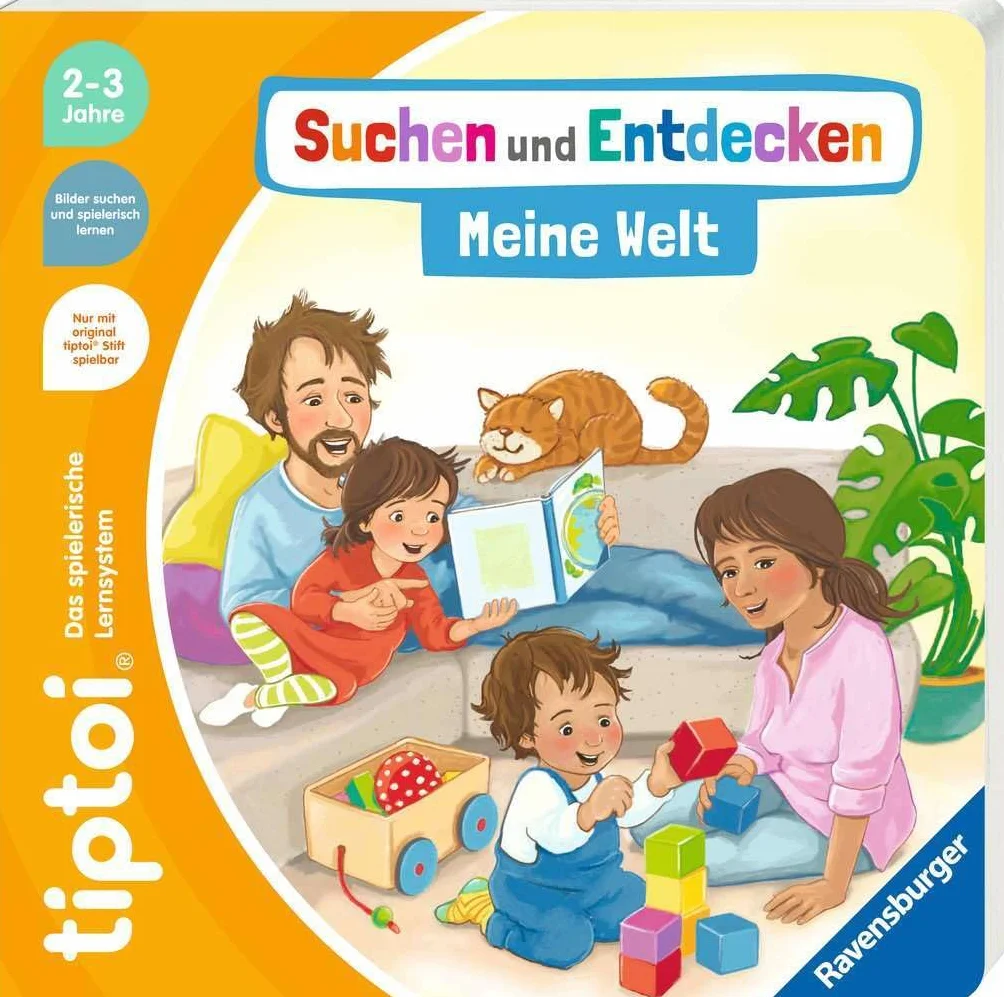 Ravensburger Tiptoi Starter Set 00112: Libro con Penna e Illustrato Search And Discover My World - Giochi educativi per Bambini dai 2 Anni - Giocattoli a Partire dai 2 Anni