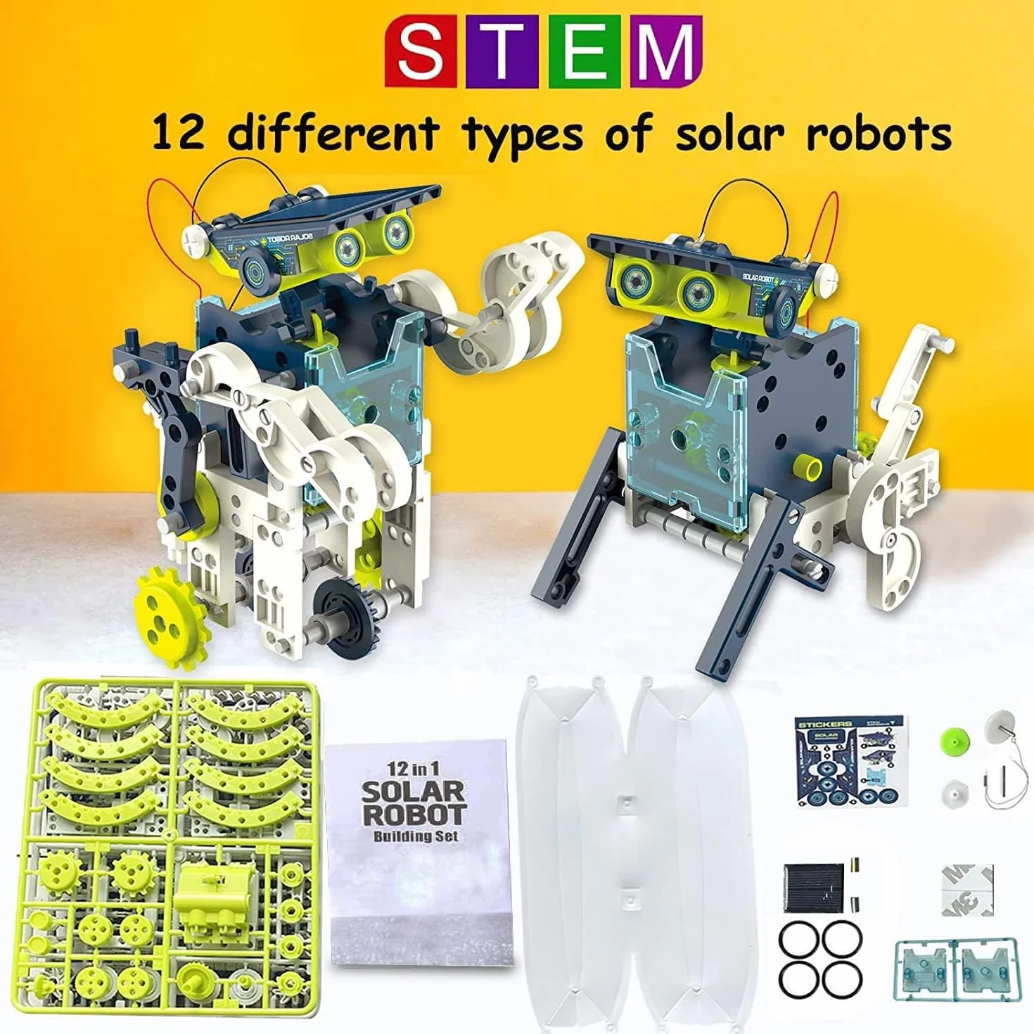 12-in-1 Solare Robot Giocattolo Regalo Bambino Maschio di 8 9 10 11 12 + Anni Ragazzo Compleanno Natale Costruzione Giochi