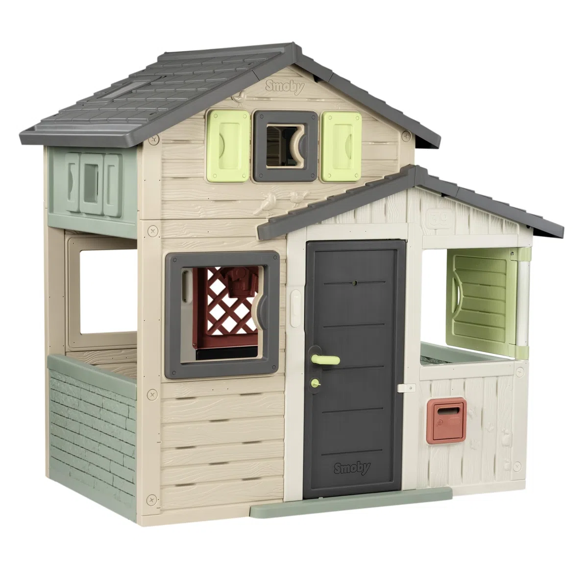Smoby Life Casetta da giardino Amica Evo 114x162x175 cm plastica riciclata resistente intemperie