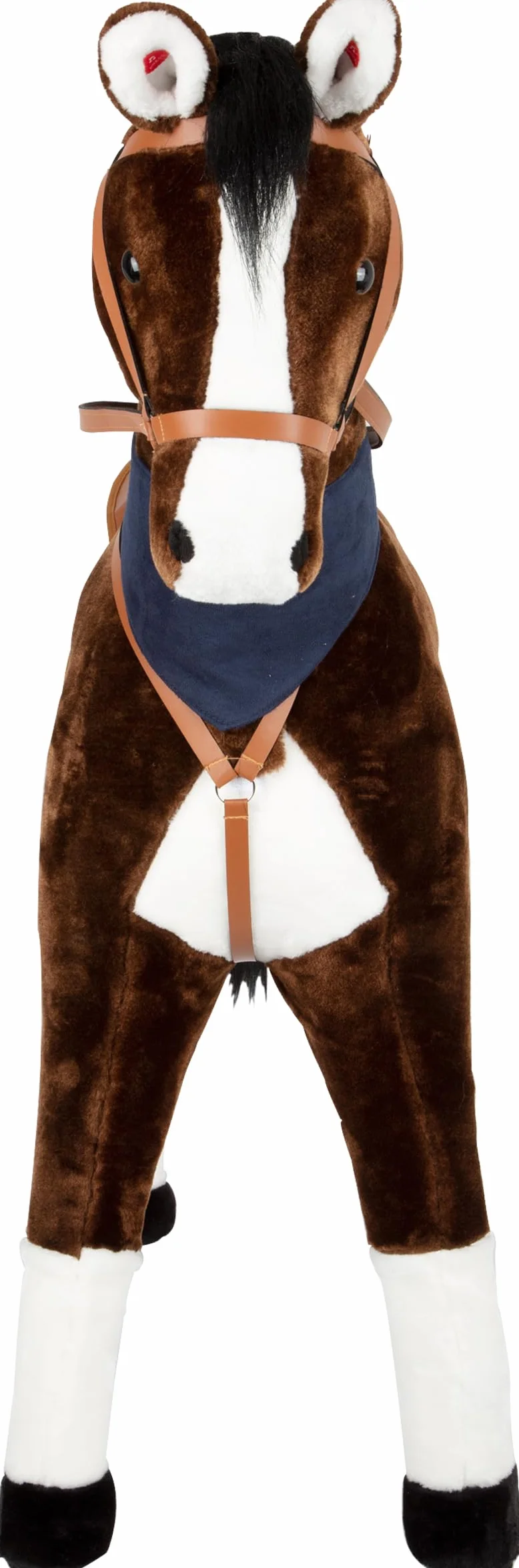 Small Foot 11179 Cavallo da Equitazione Marrone Fiamma con Sella Rimovibile, Fazzoletto al Collo ed Effetti sonori, a Partire dai 5 Anni.
