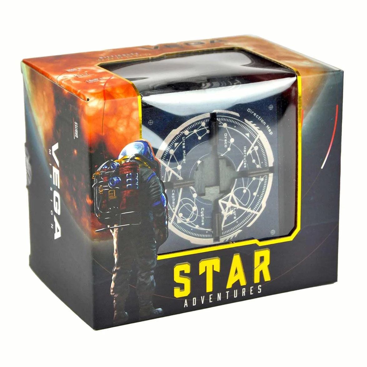 Logica Giochi art. Vega - Scrigno Segreto 56 Passi - Rompicapo in Legno - Difficoltà 6/6 Esperto - Serie Star Adventures
