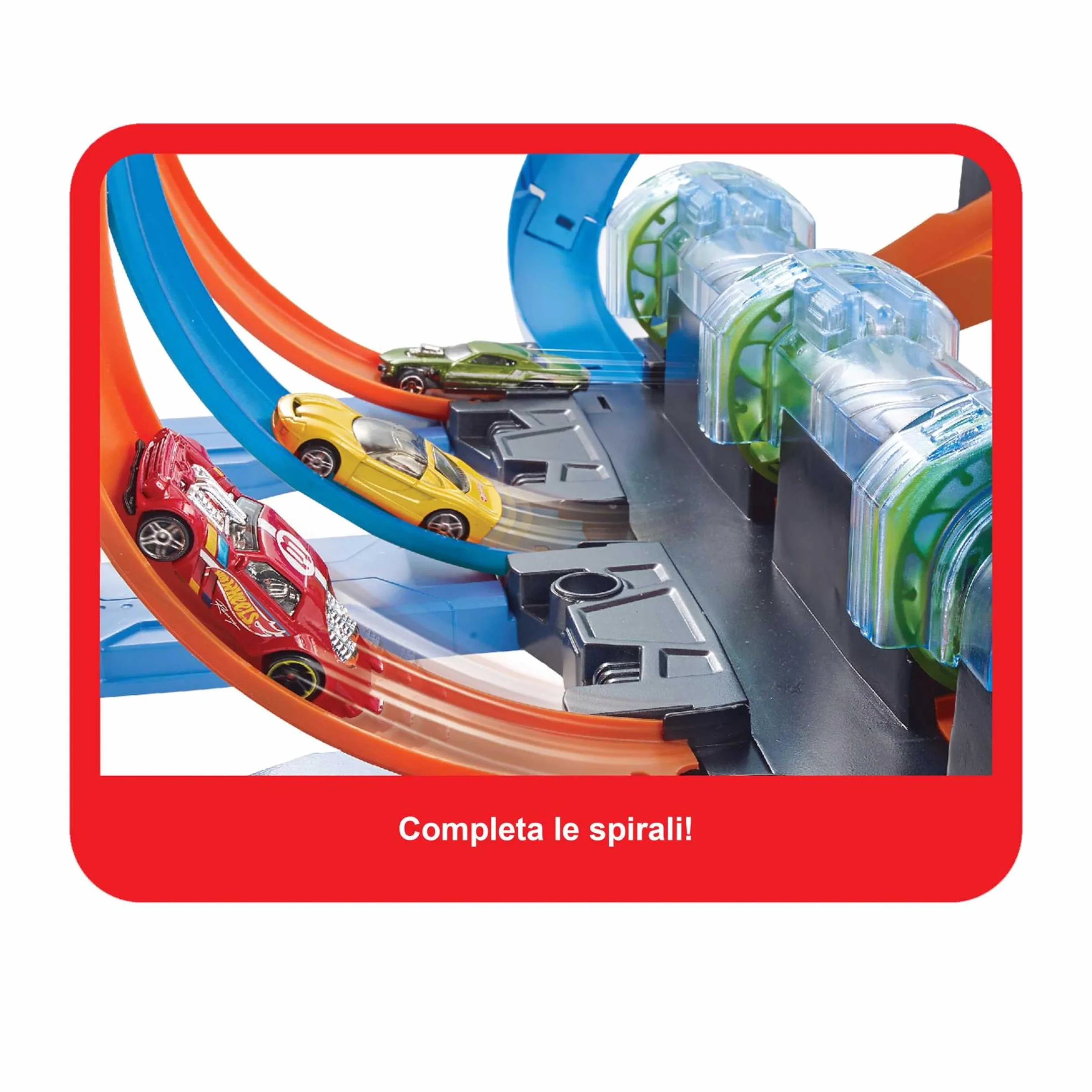 Hot Wheels, Pista Hot Wheels Schianti Rotanti con Propulsori Motorizzati, Giocattolo per Bambini 5+ Anni, FTB65